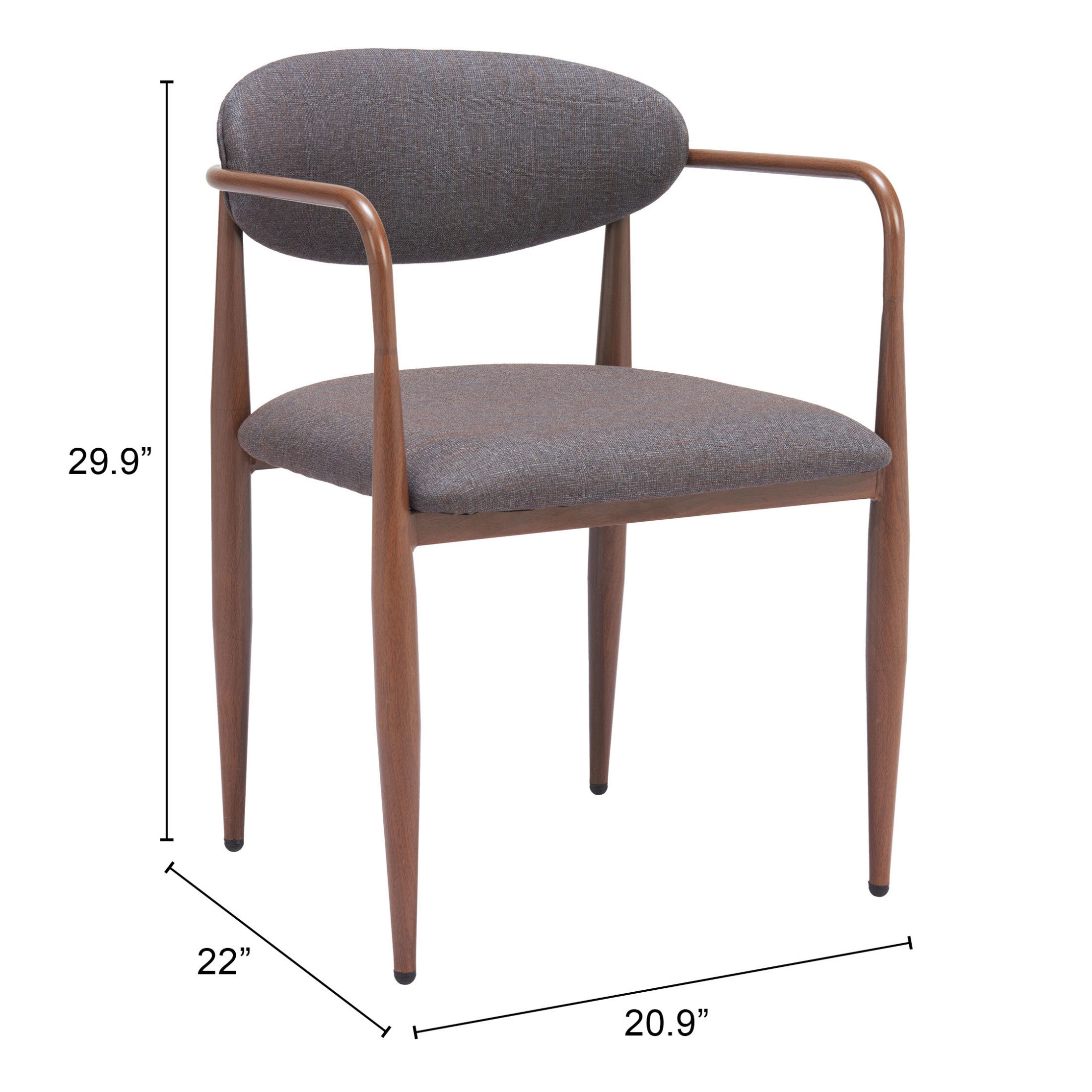 Zens Dining Chair (Set of 2) Truffle Gray
