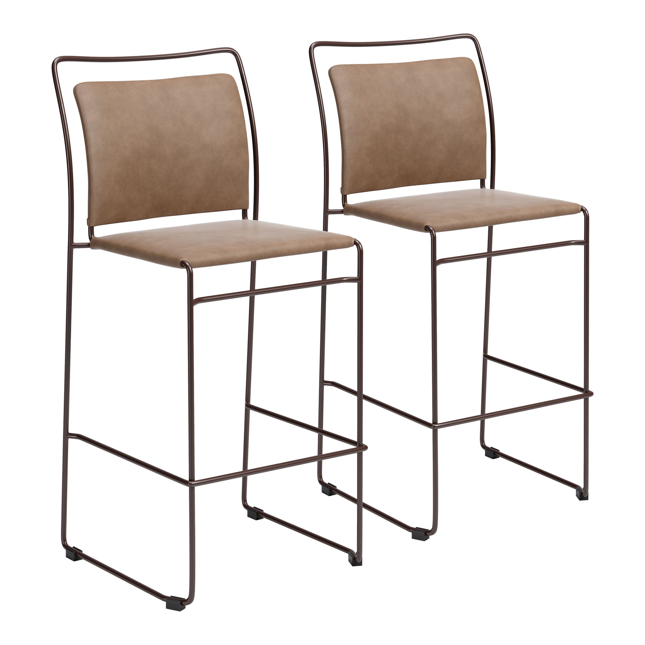 Verbena Barstool (Set of 2) Brown