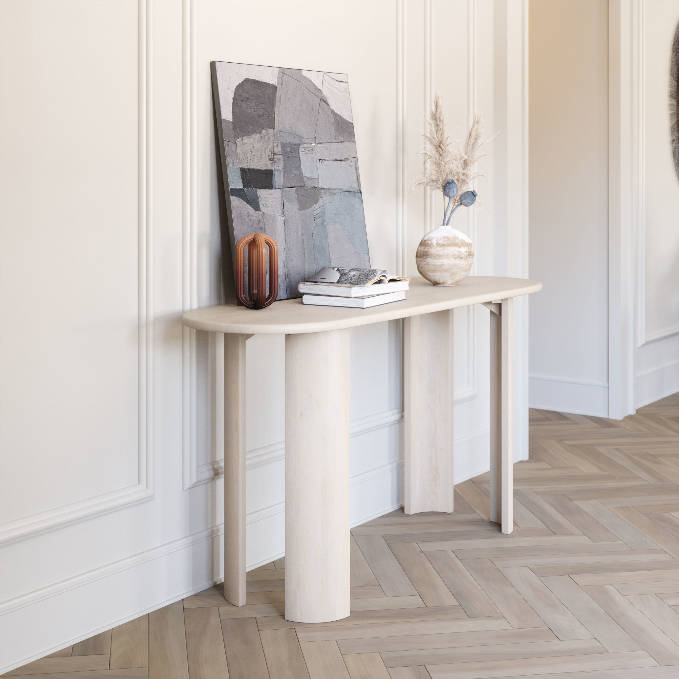 Risan Console Table Whitewashed