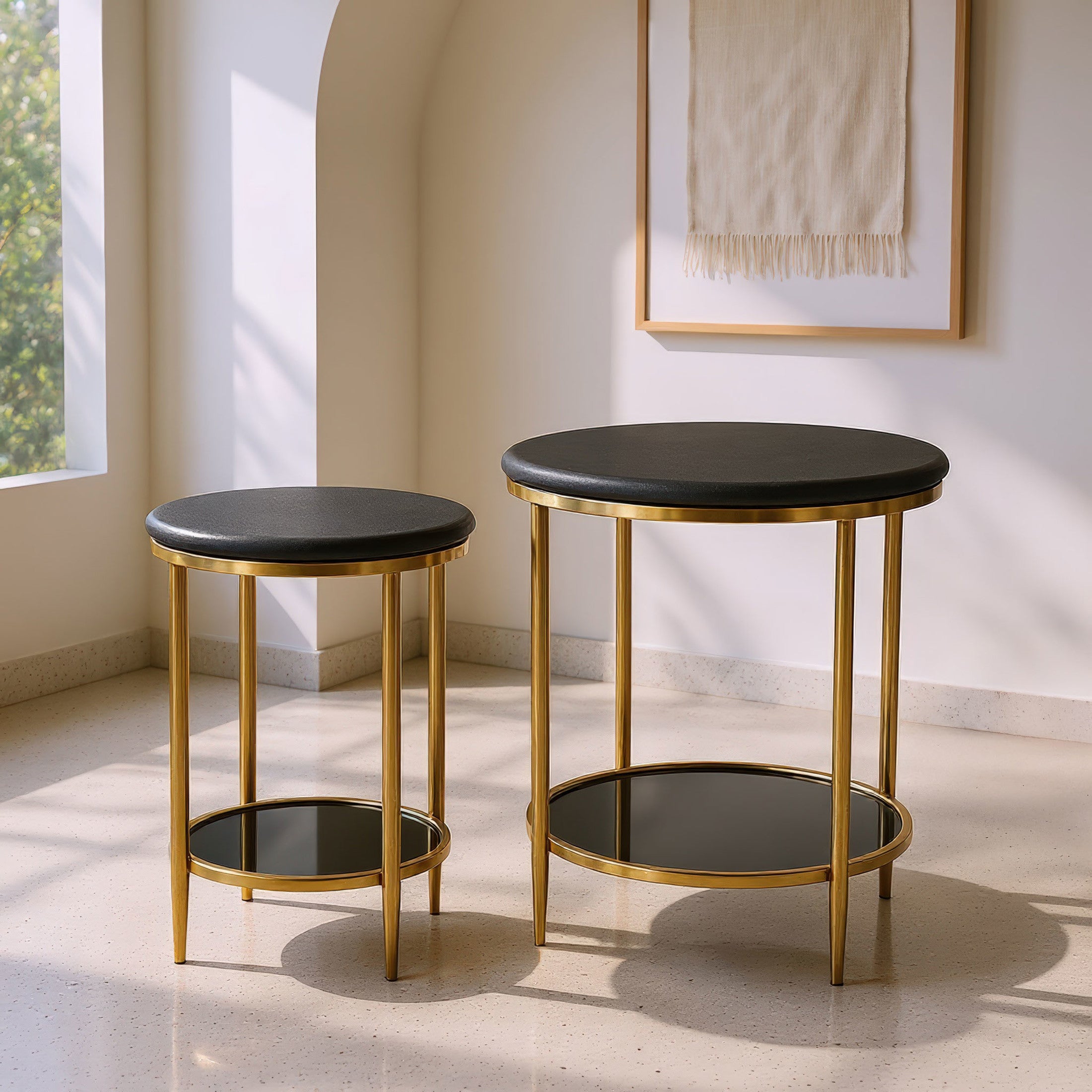 Koper Coffee Table Set (2-Piece) Black