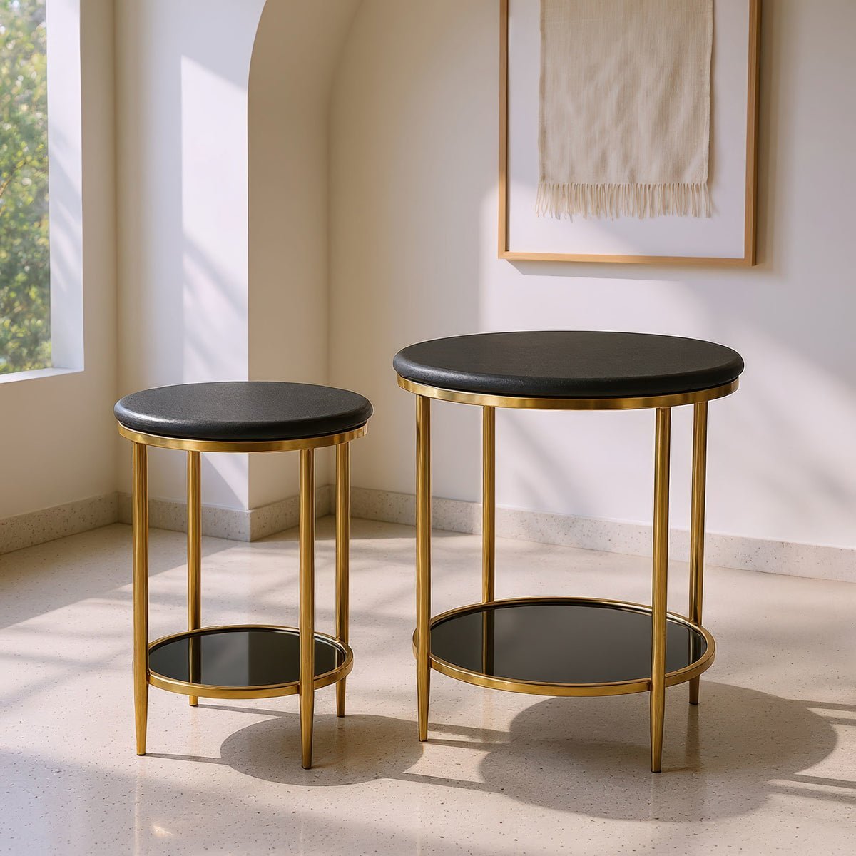 Koper Coffee Table Set (2-Piece) Black