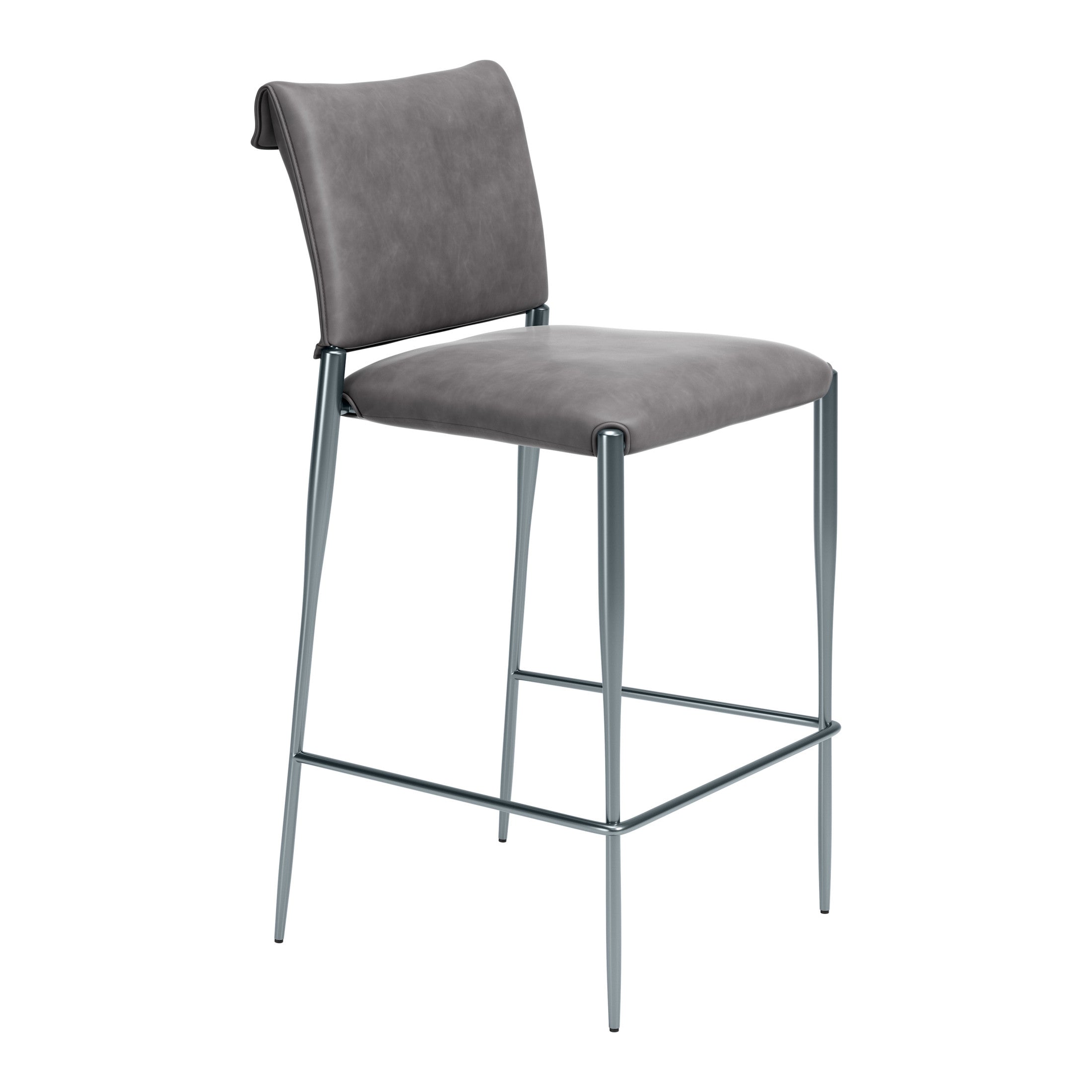 Freesia Barstool (Set of 2) Charcoal Gray