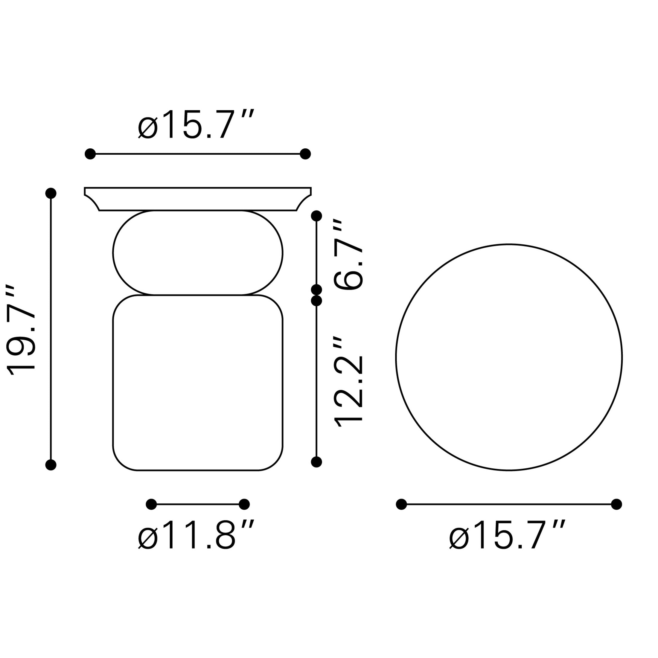 Colombo Side Table Black