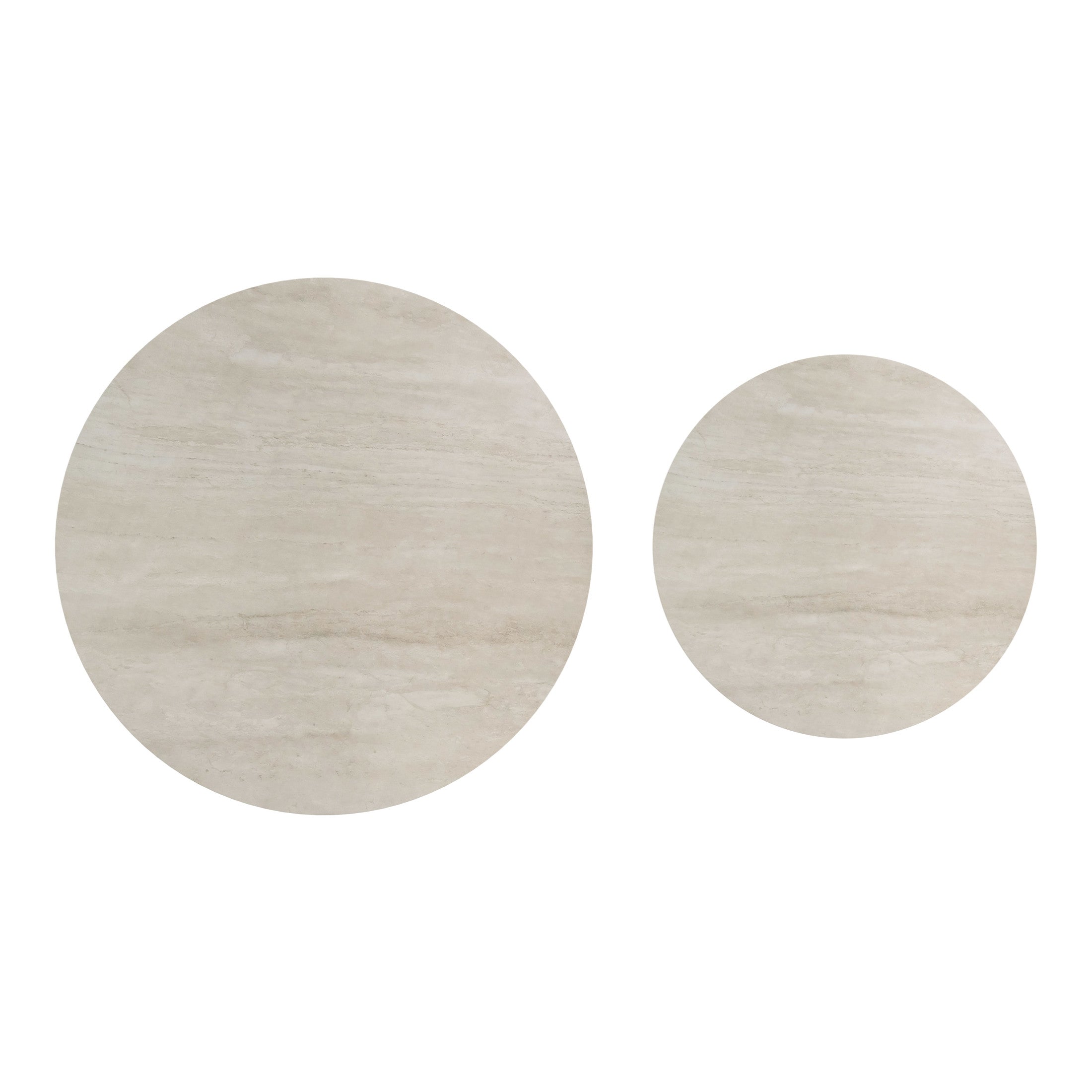 Camella Coffee Table Set (2-Piece) Light Beige & Black