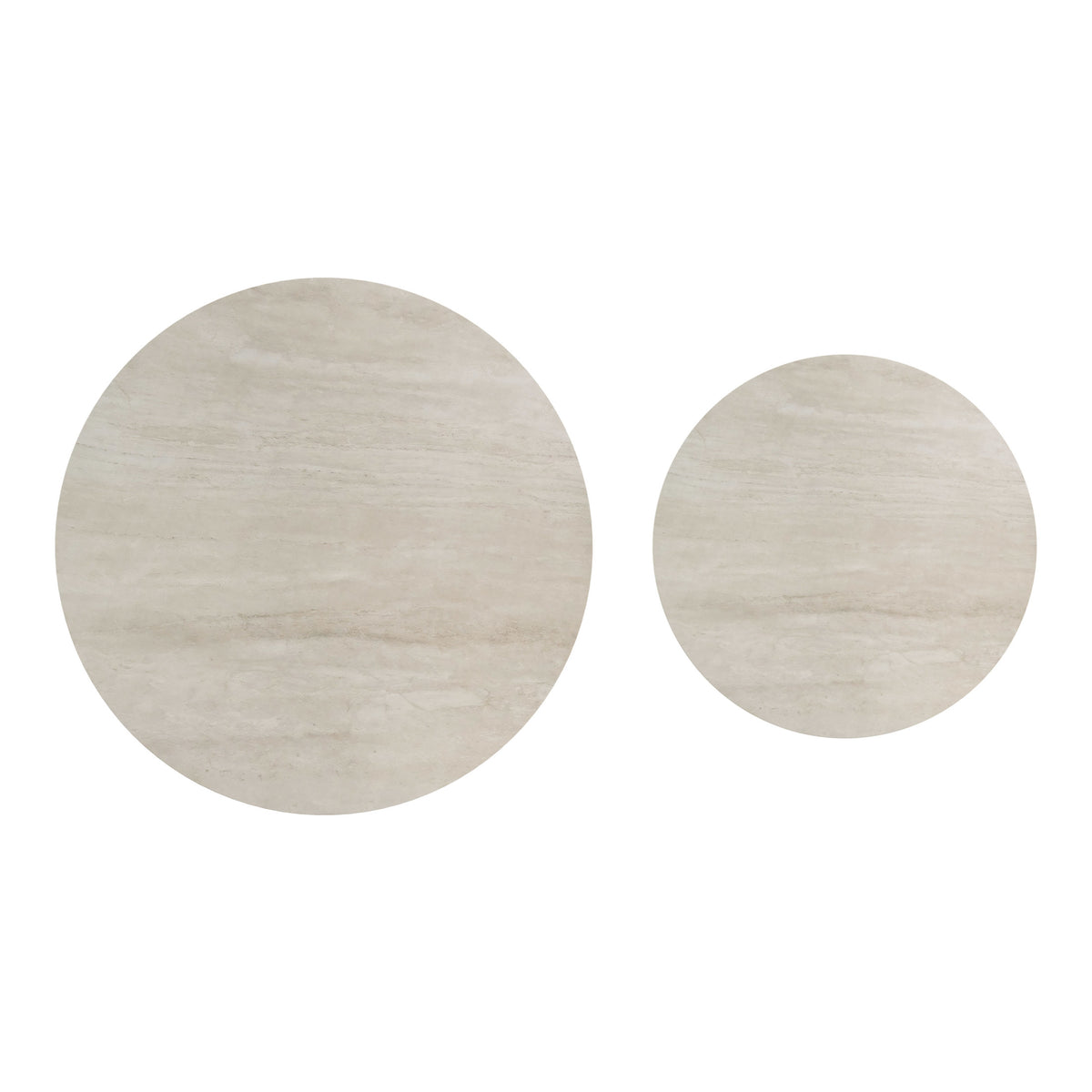 Camella Coffee Table Set (2-Piece) Light Beige & Black
