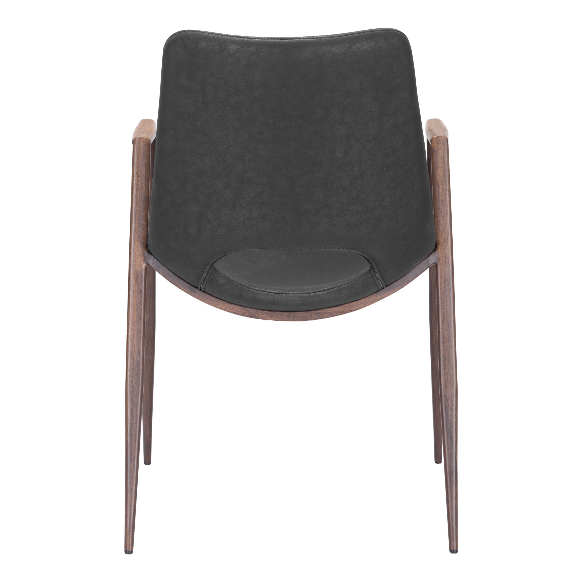 Desi Dining Chair (Set of 2) Black & Walnut