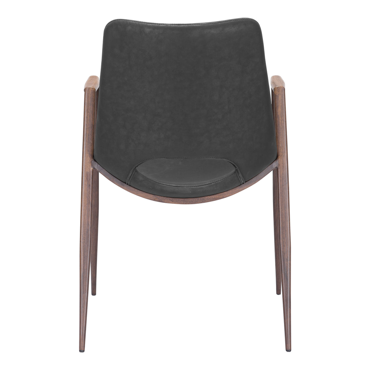 Desi Dining Chair (Set of 2) Black & Walnut