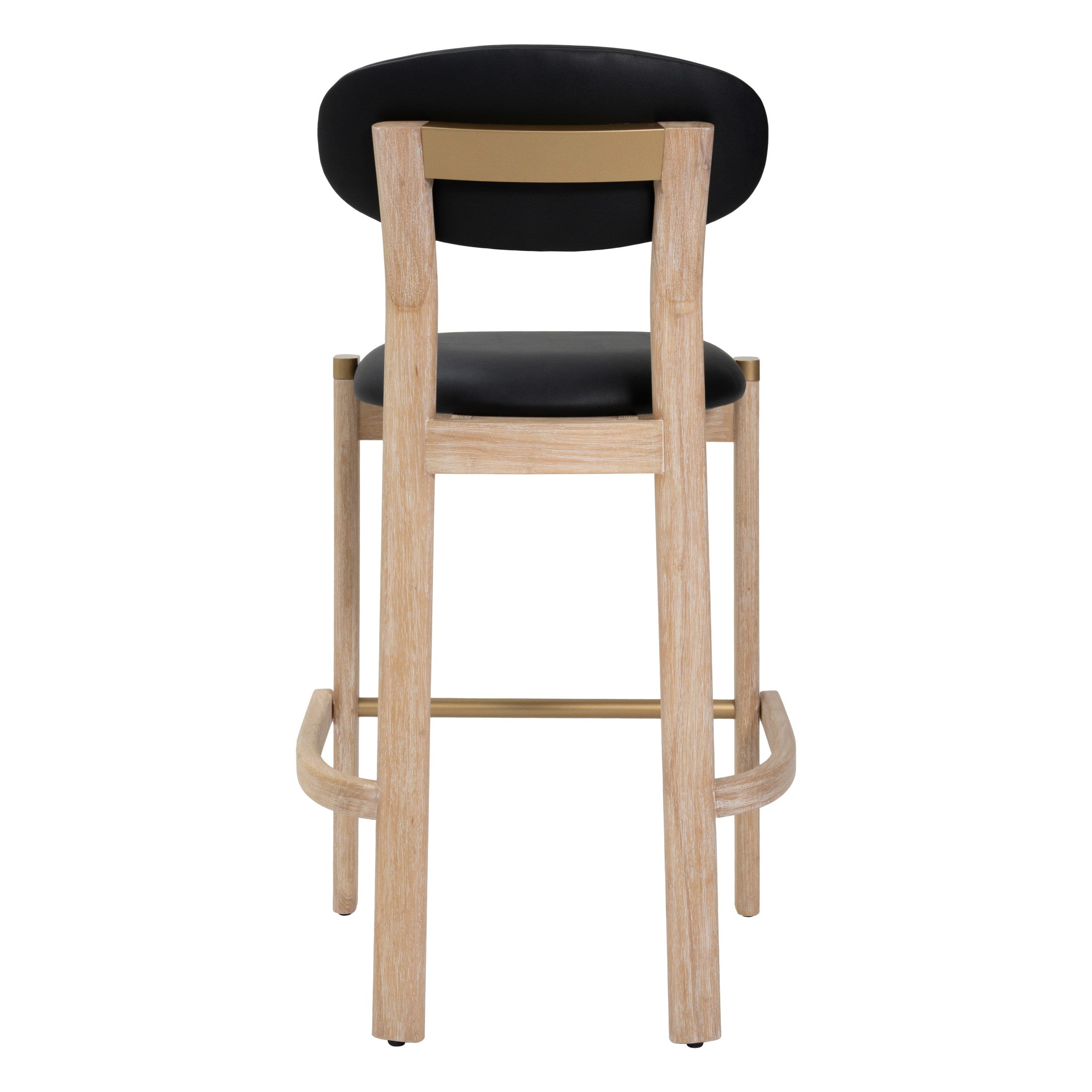 Rilou Barstool (Set of 2) Black & Natural
