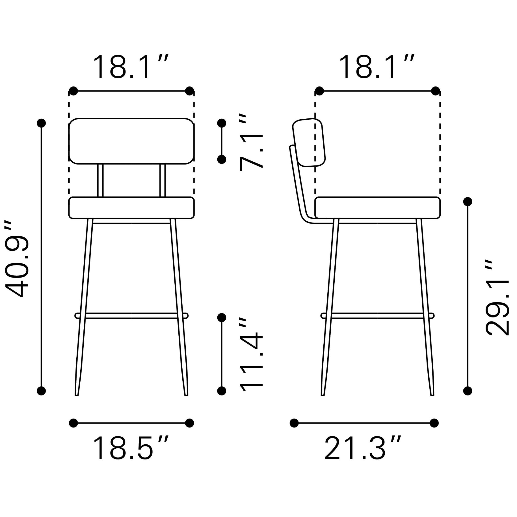 Blanca Barstool (Set of 2) Ivory