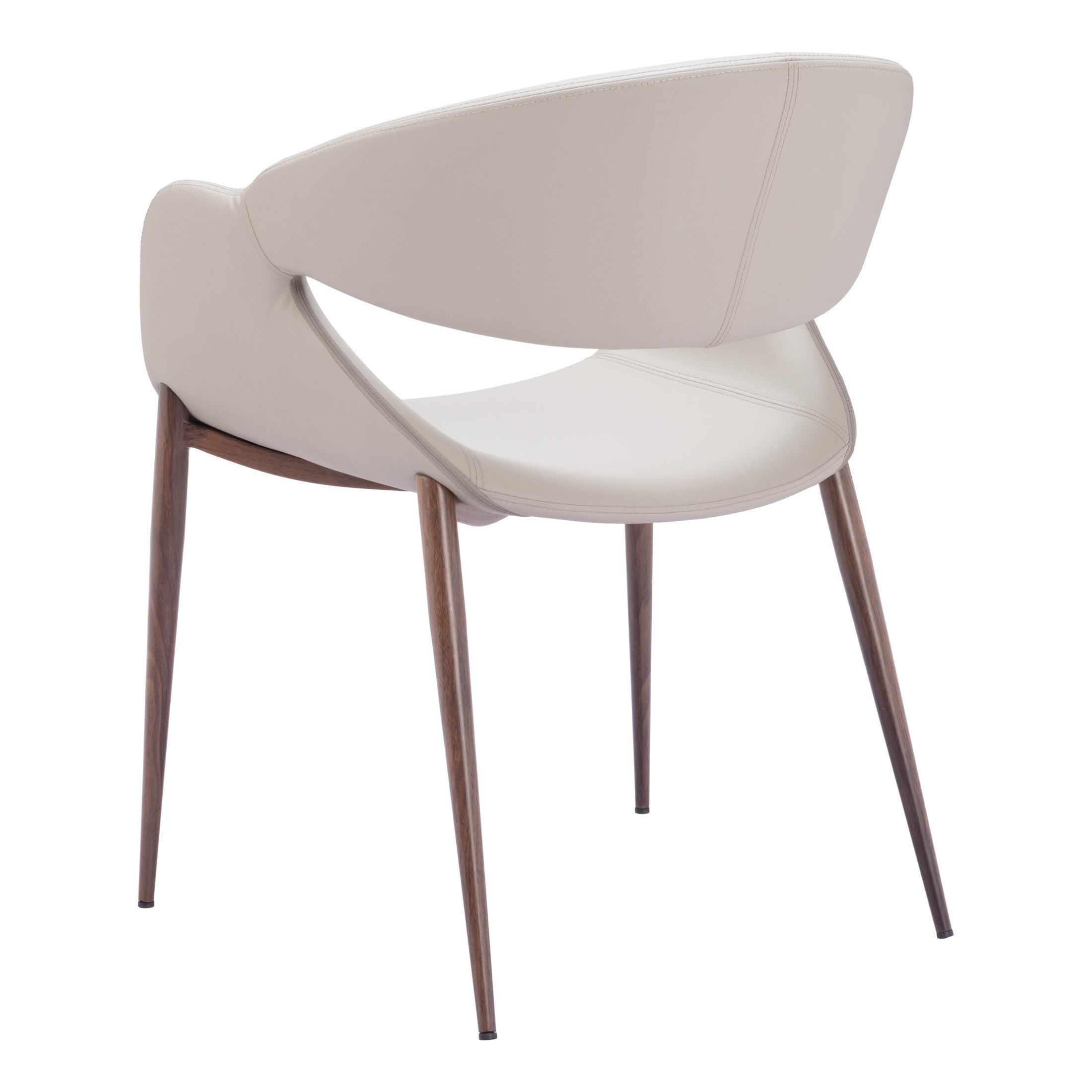Limay Dining Chair (Set of 2) Beige & Walnut