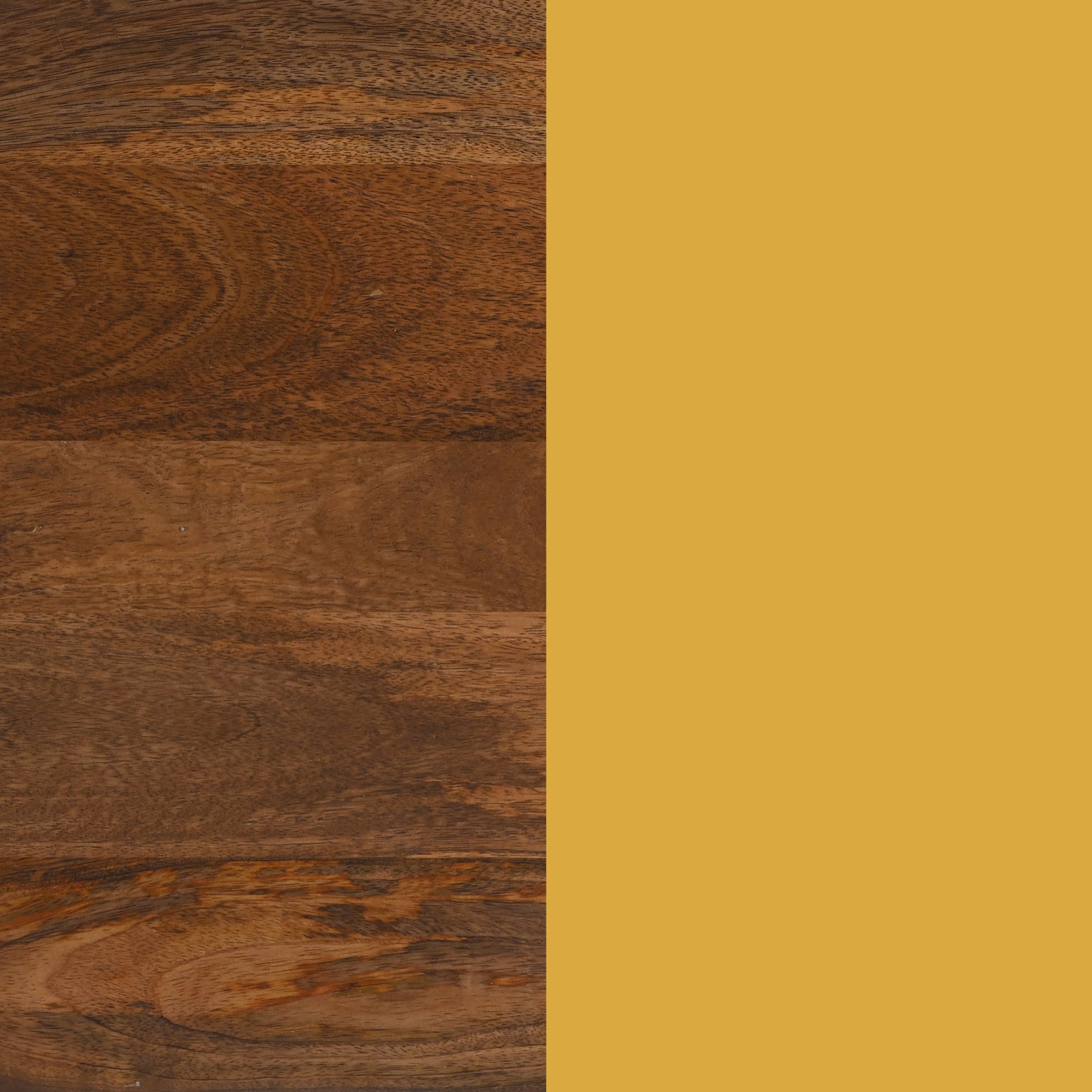 Tornos Side Table Walnut & Yellow