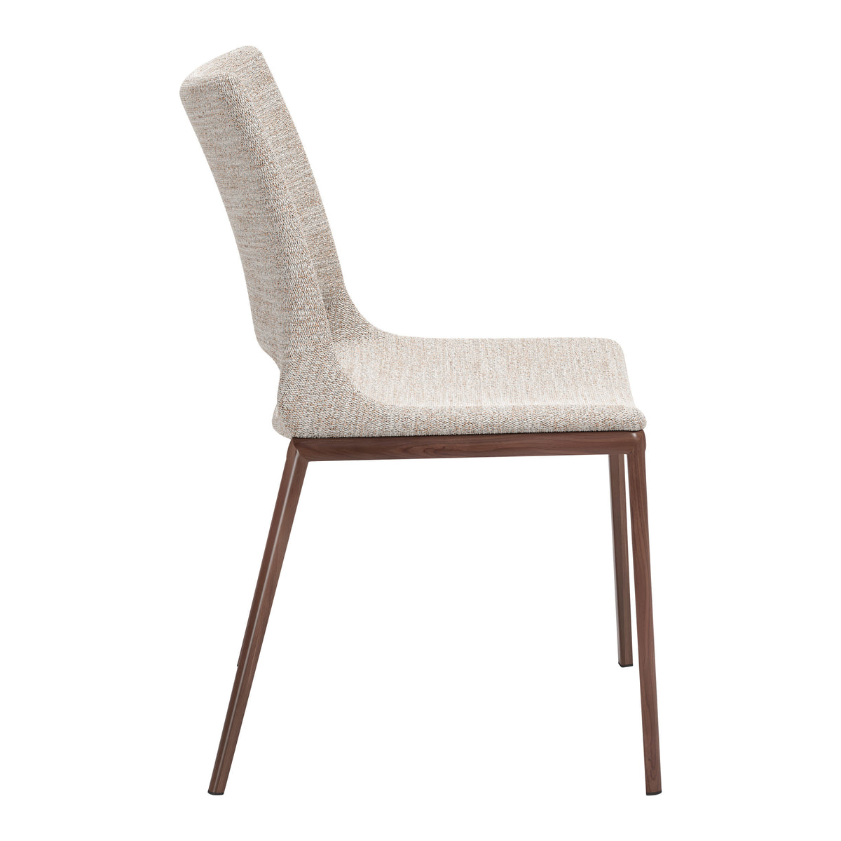 Ace Dining Chair (Set of 2) Beige & Walnut