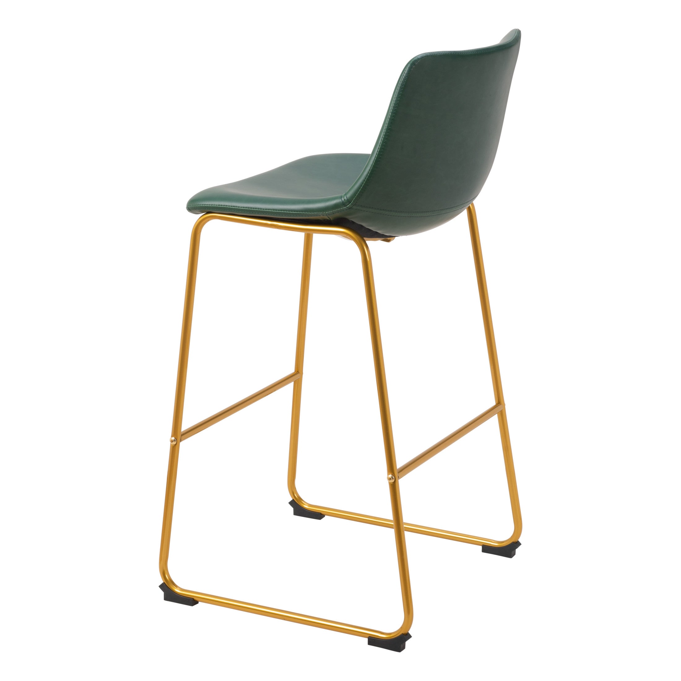 Augusta Barstool (Set of 2) Green & Gold