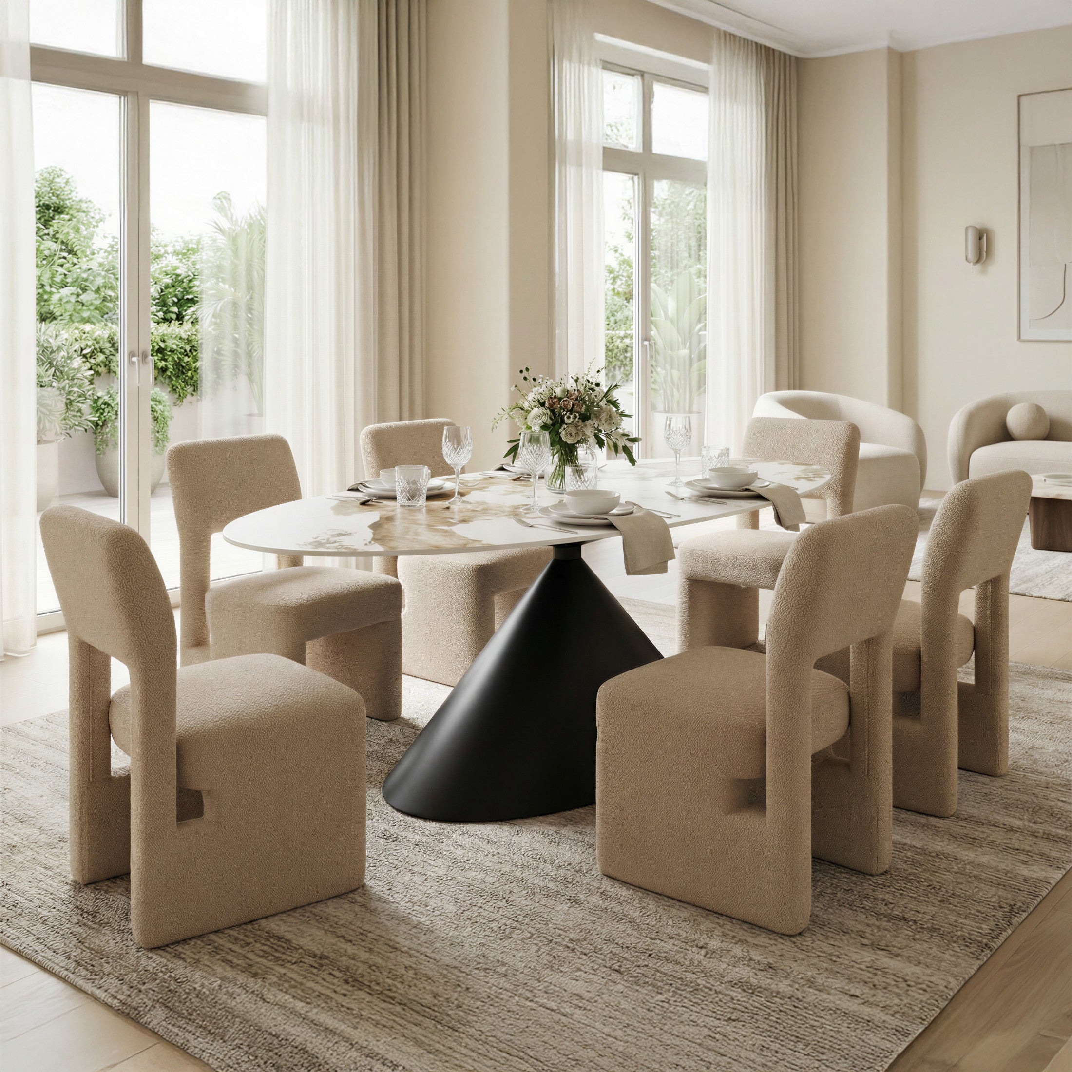 Dewey Dining Chair (Set of 2) Beige
