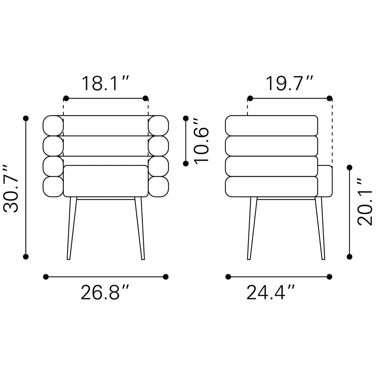 Grena Dining Chair Misty Gray