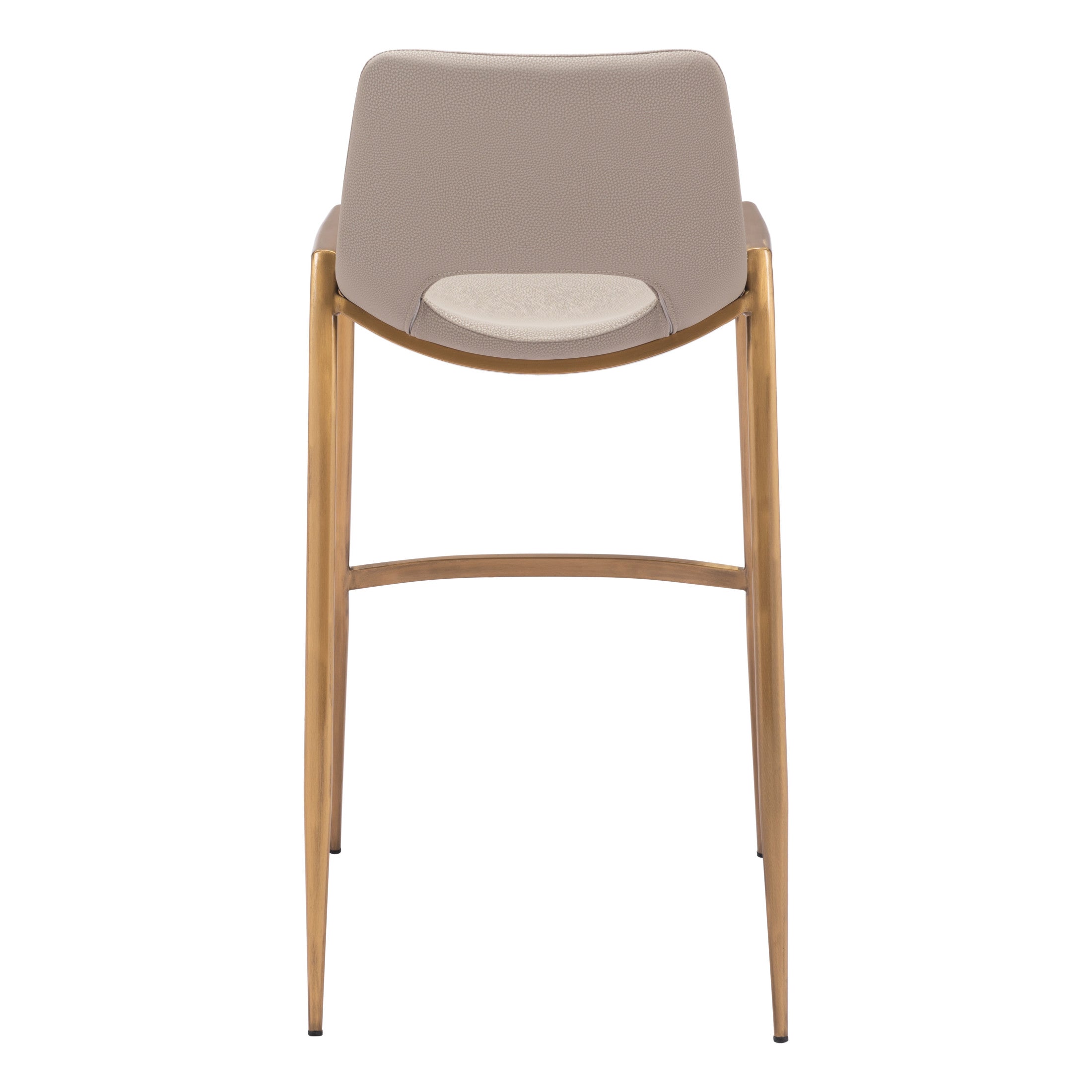 Desi Barstool (Set of 2) Beige & Gold