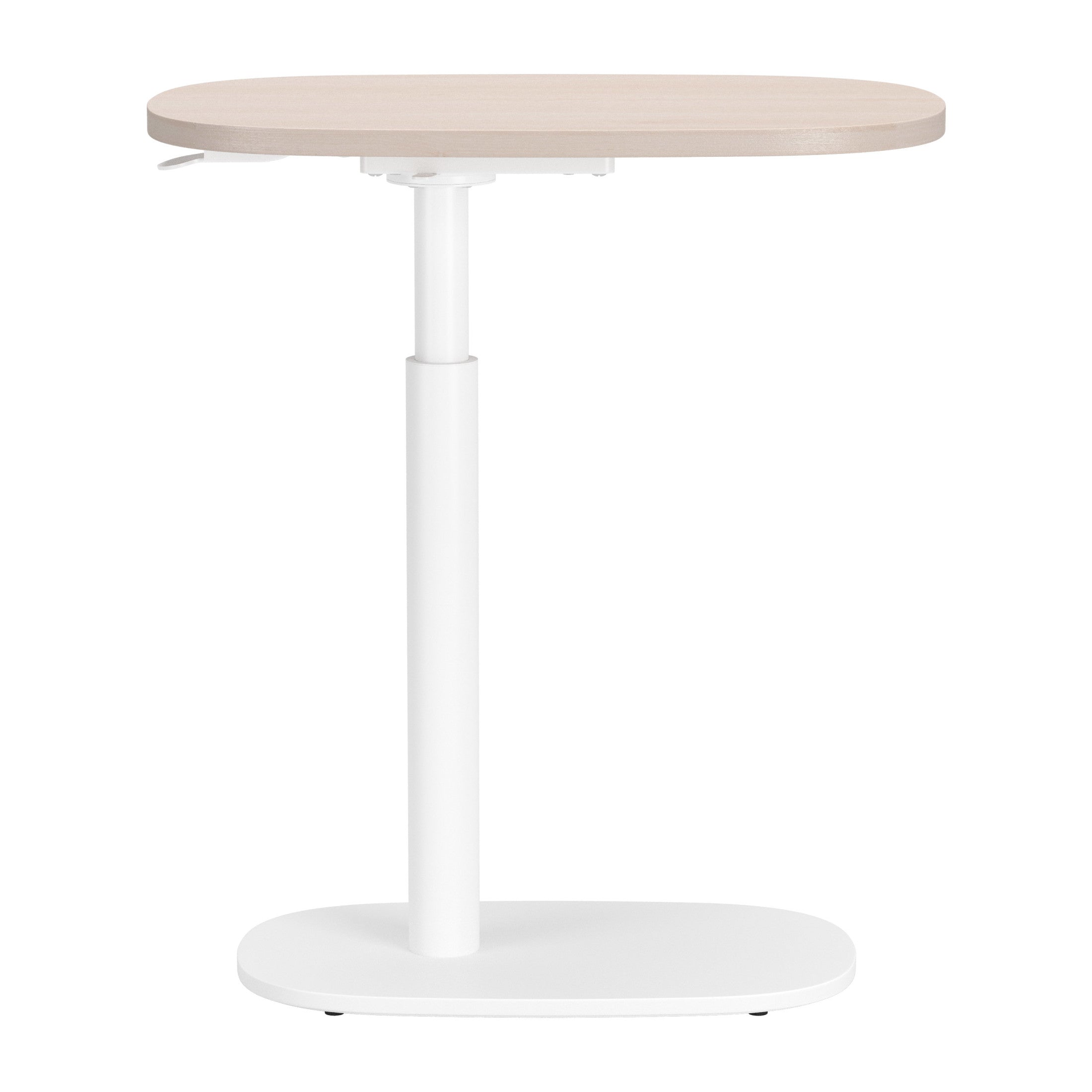Buddy Adjustable Rotating Side Table Natural & White