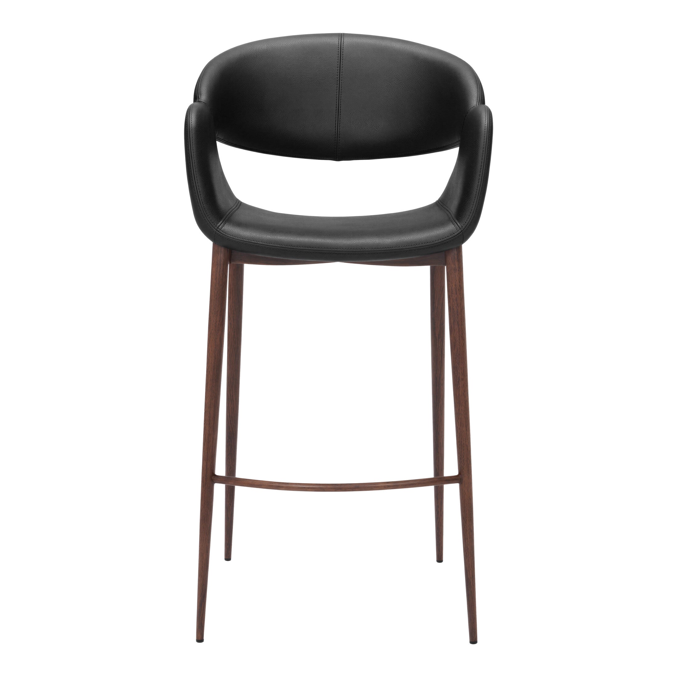 Limay Barstool Black & Walnut