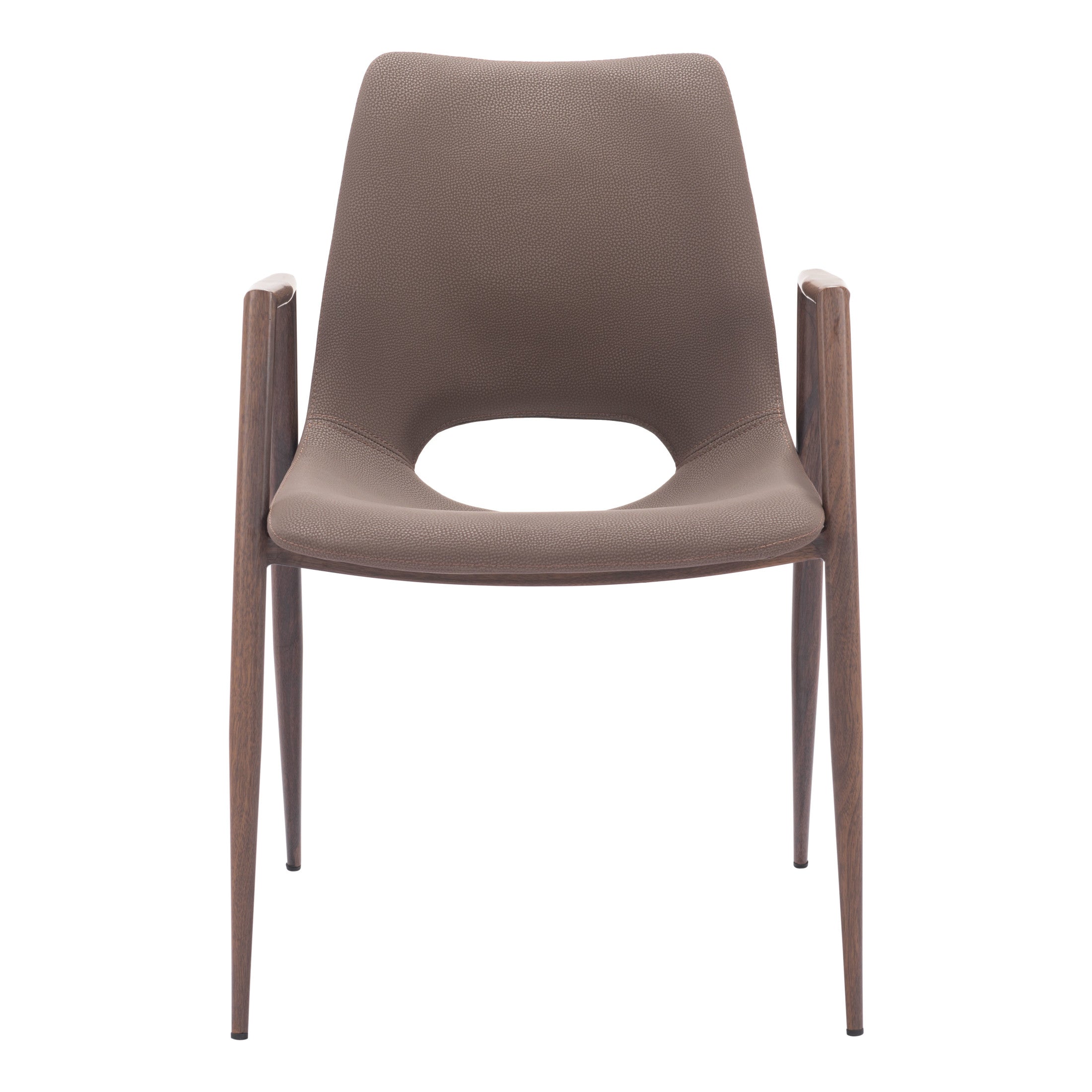 Desi Dining Chair (Set of 2) Brown & Walnut