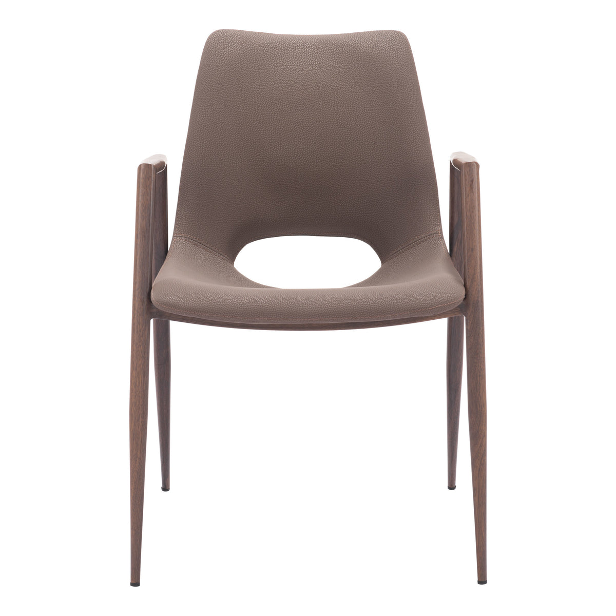 Desi Dining Chair (Set of 2) Brown & Walnut