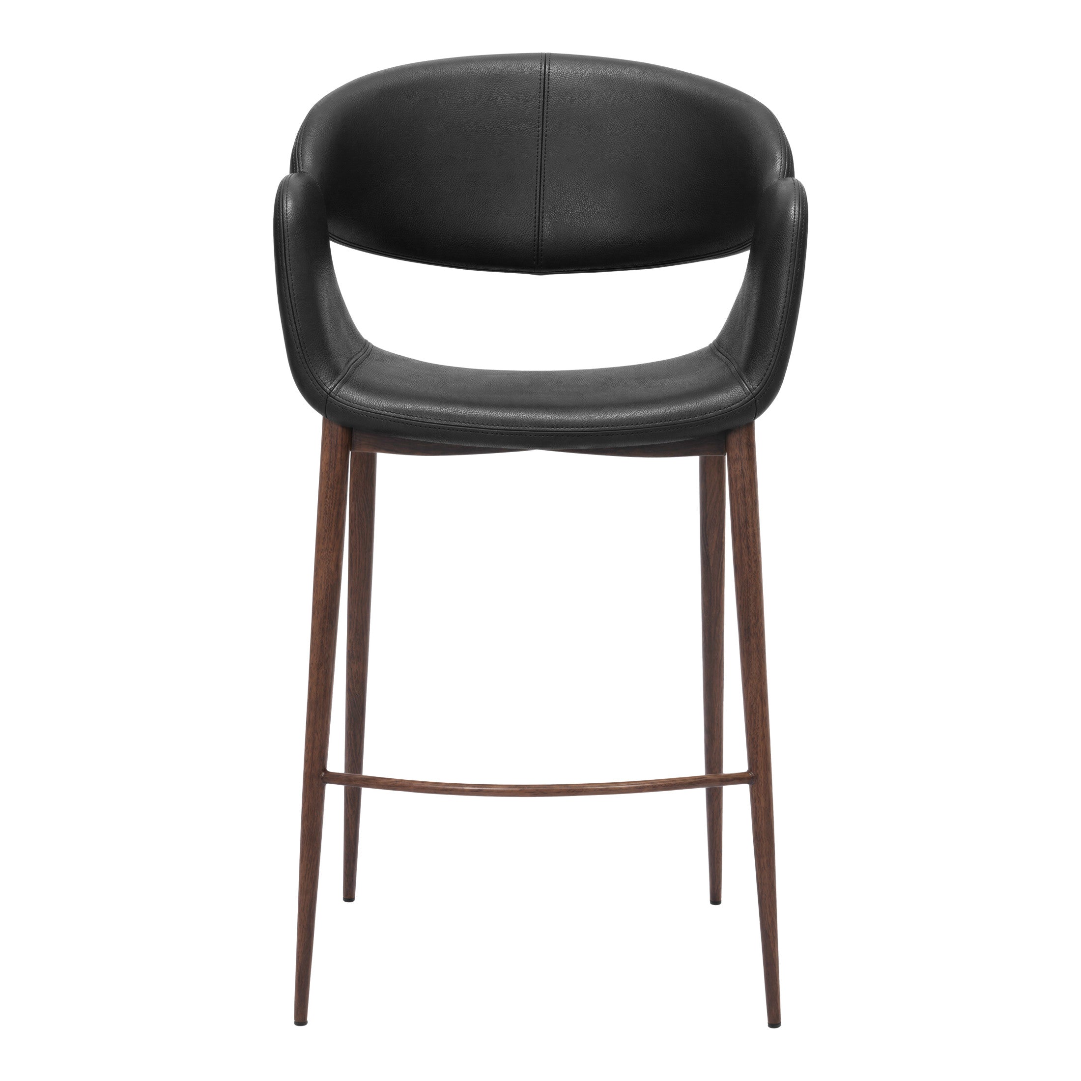 Limay Counter Stool Black & Walnut