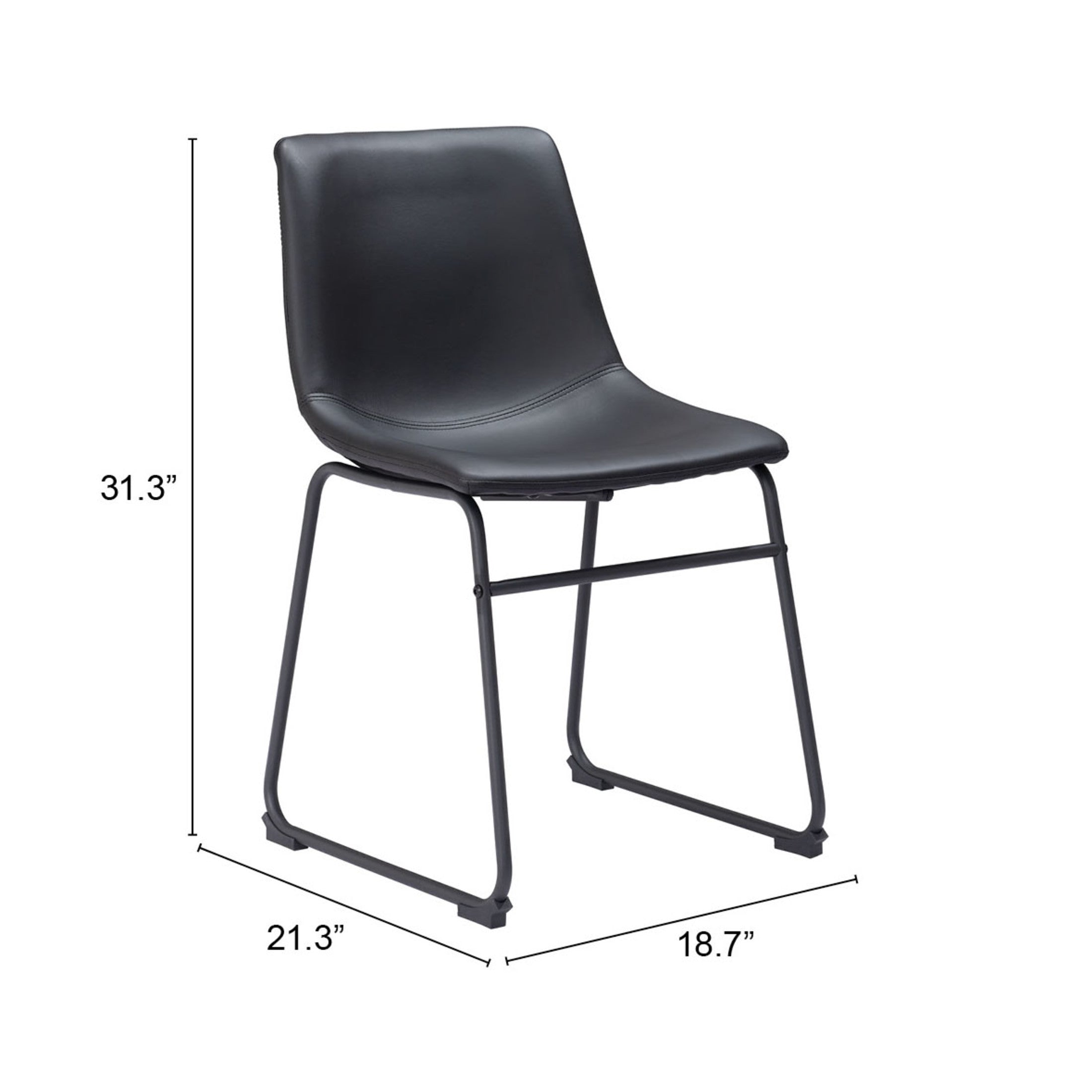Smart Dining Chair (Set of 2) Black
