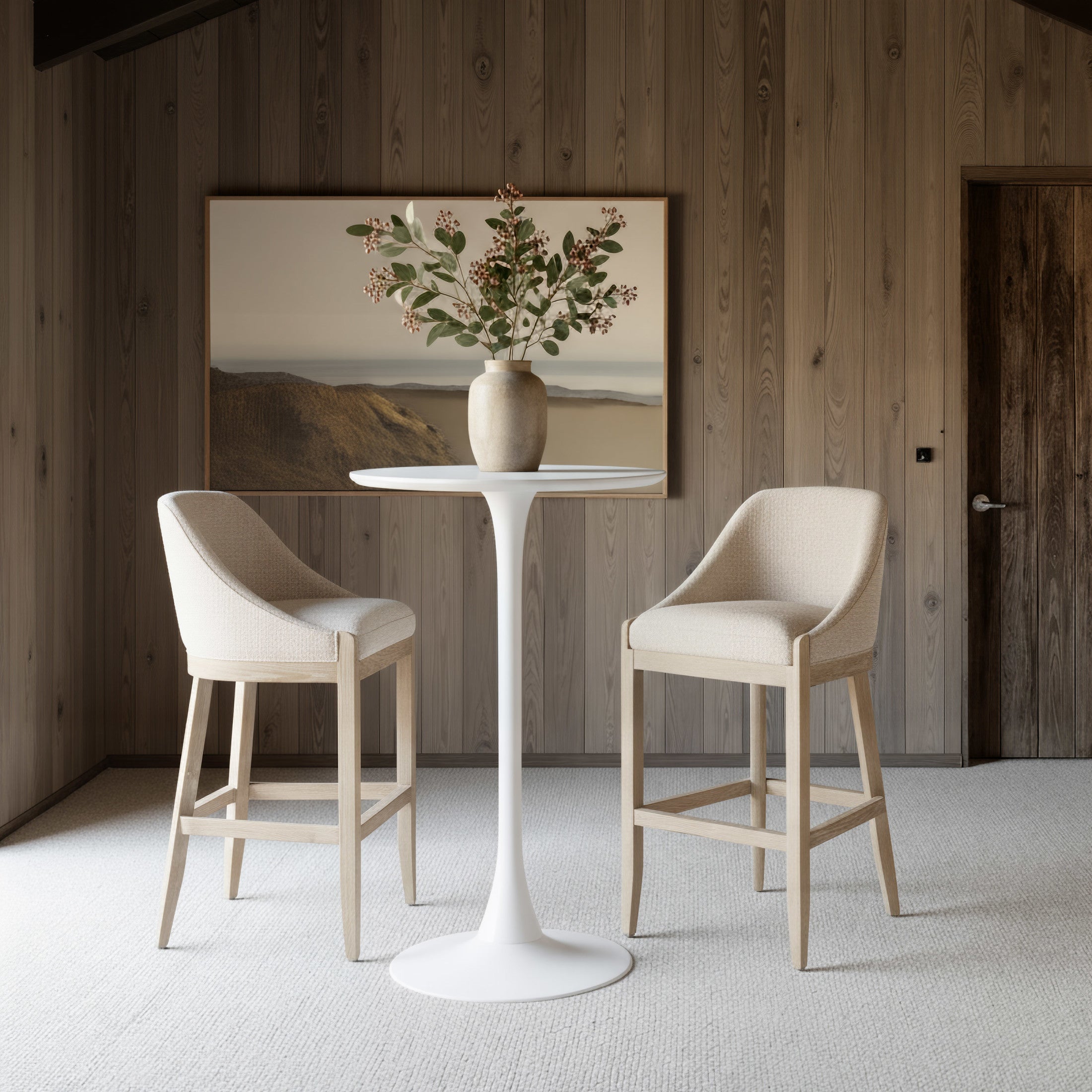 Auray Bar Table White