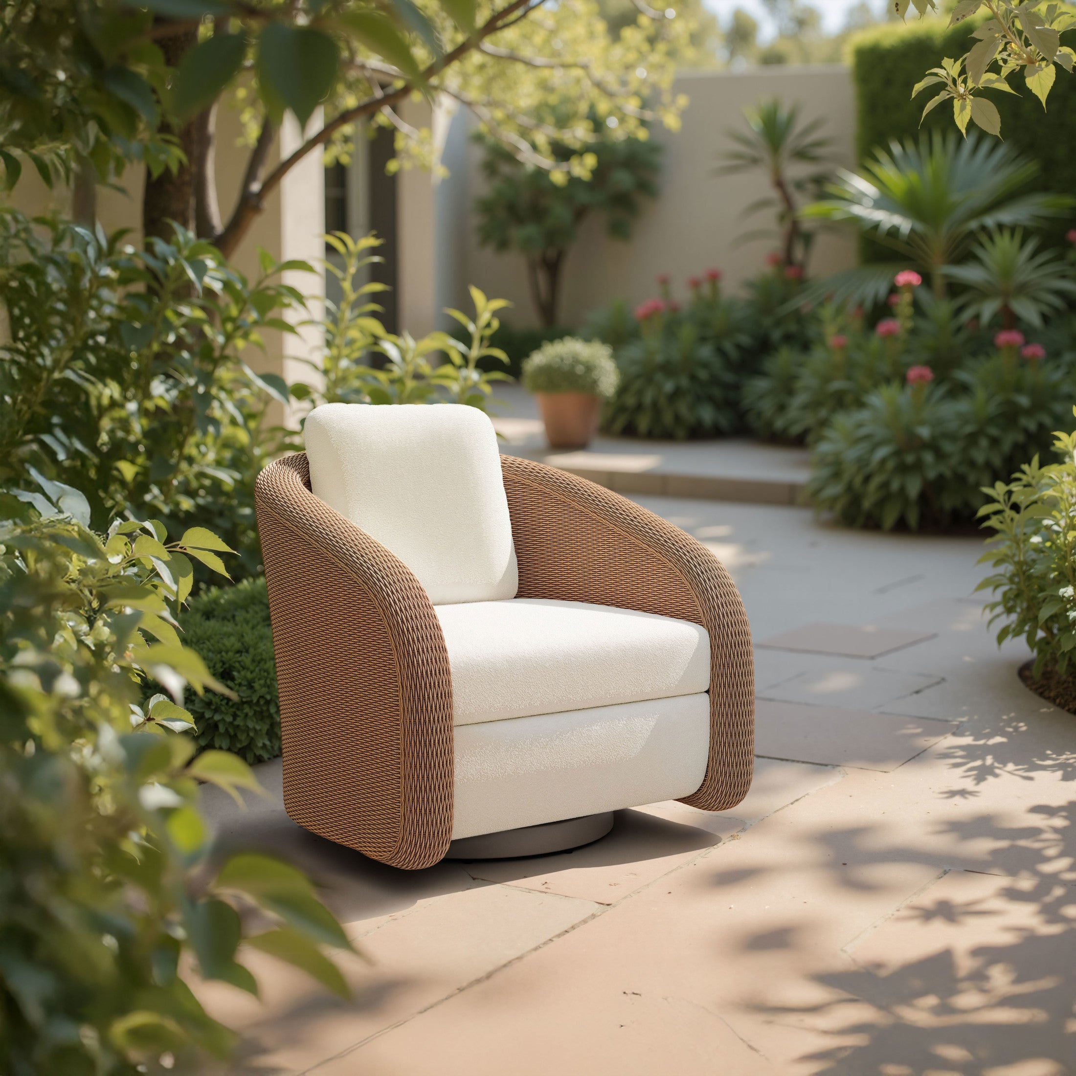 Solara Swivel Chair Ivory