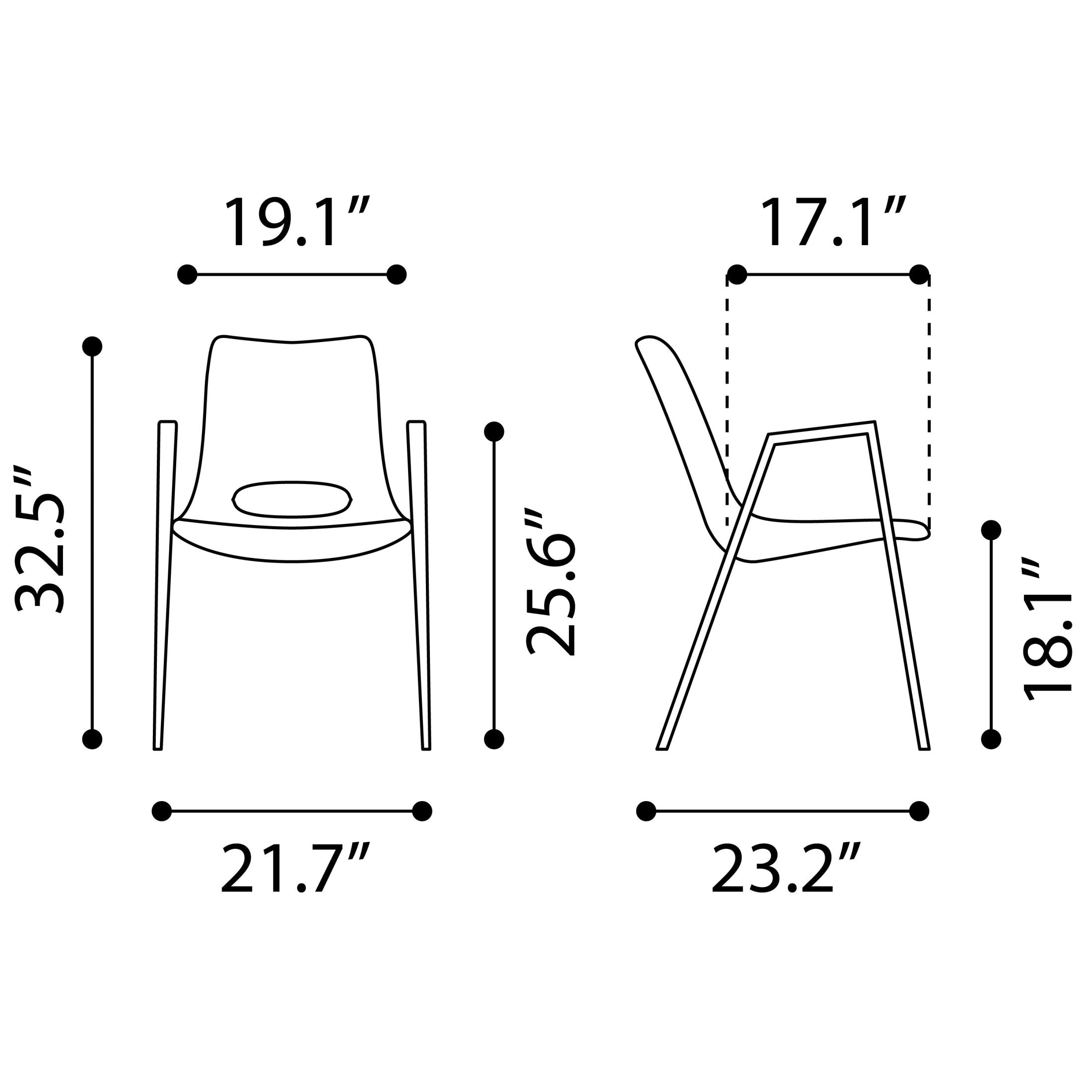 Desi Dining Chair (Set of 2) Beige & Gold