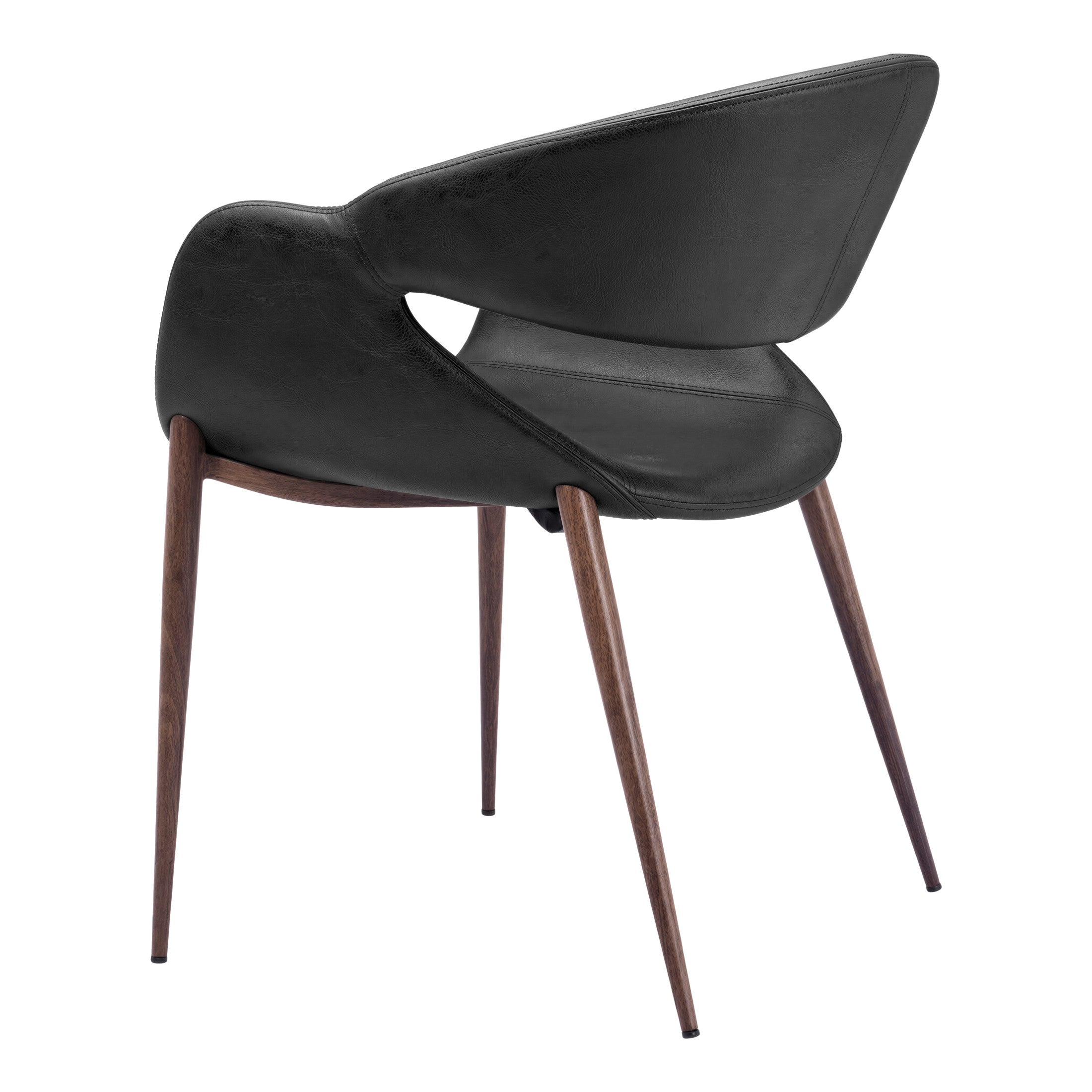 Limay Dining Chair (Set of 2) Black & Walnut