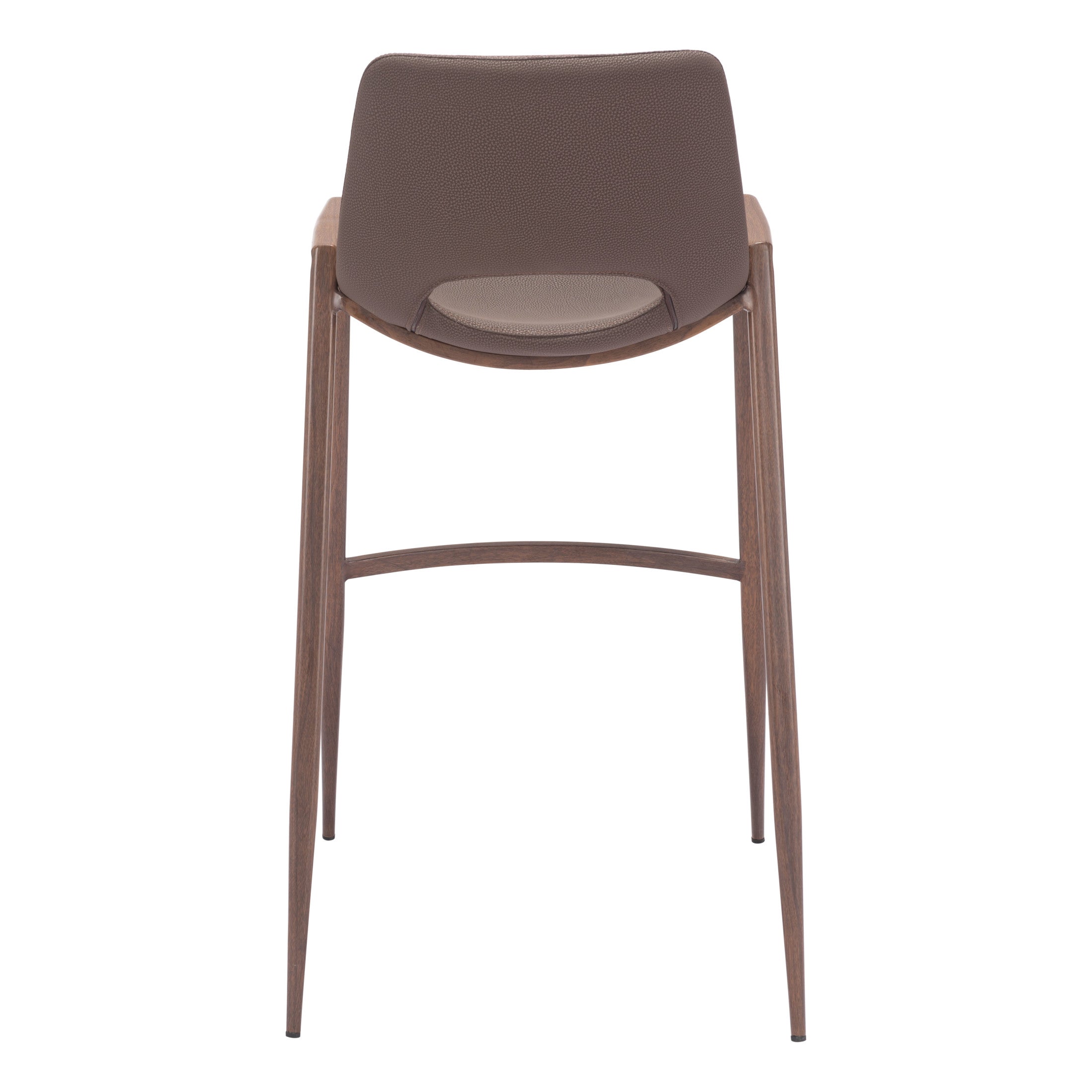Desi Barstool (Set of 2) Brown & Walnut