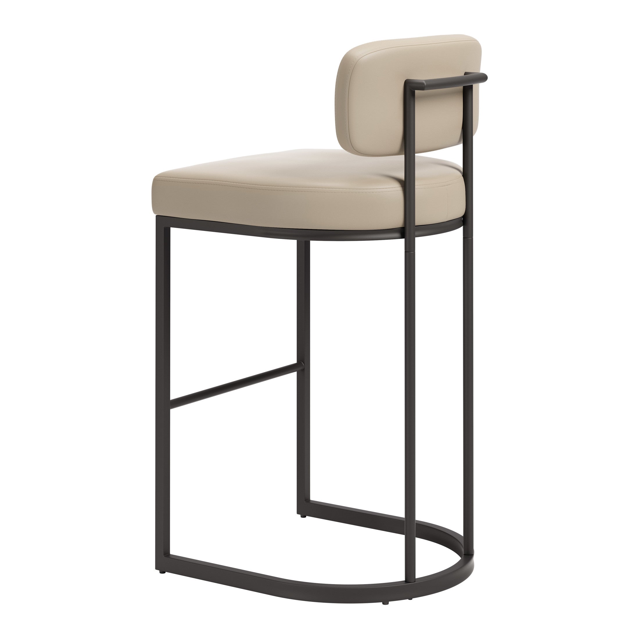 Velar Barstool (Set of 2) Beige & Gray