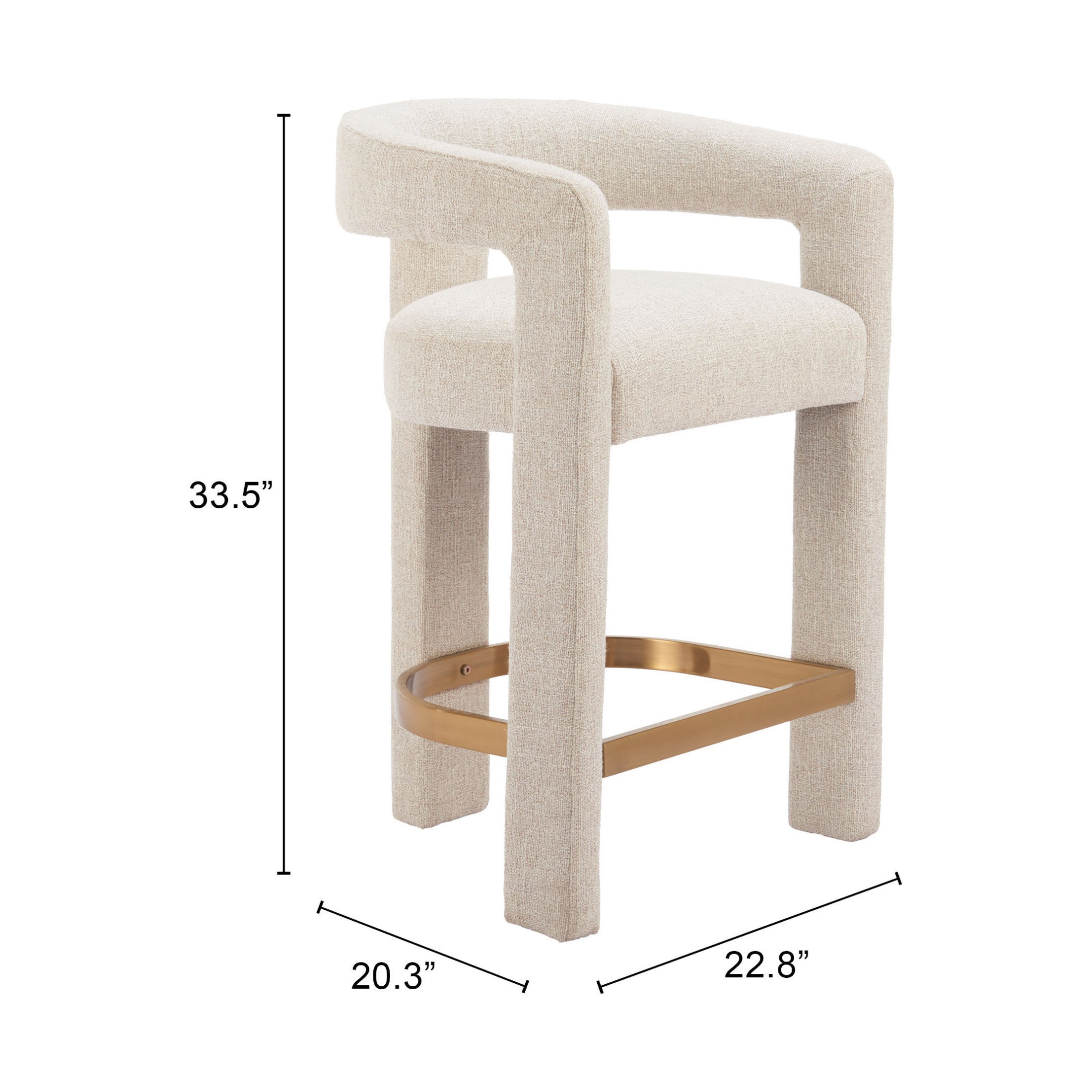 Saiko Counter Stool Beige