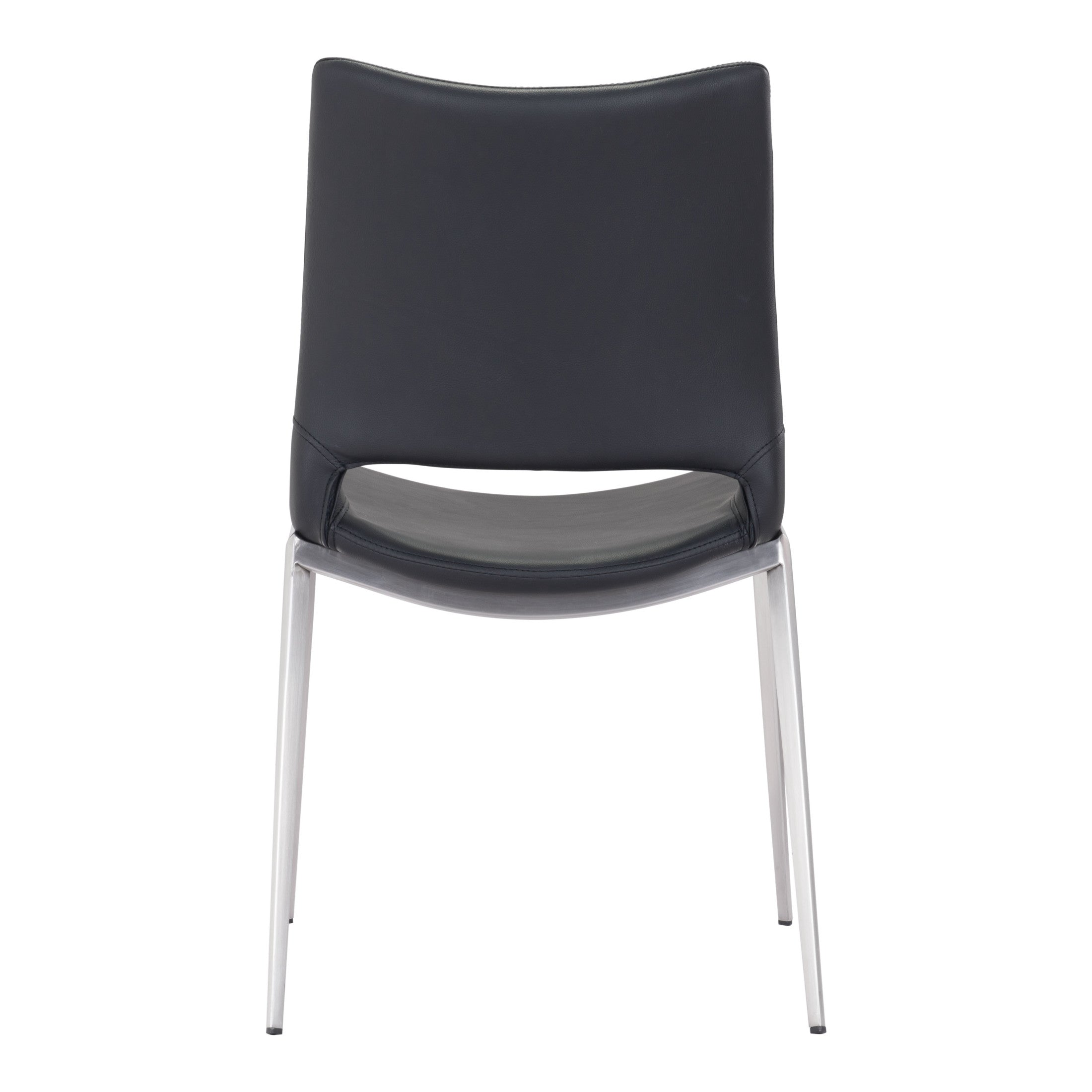 Ace Dining Chair (Set of 2) Black & Silver