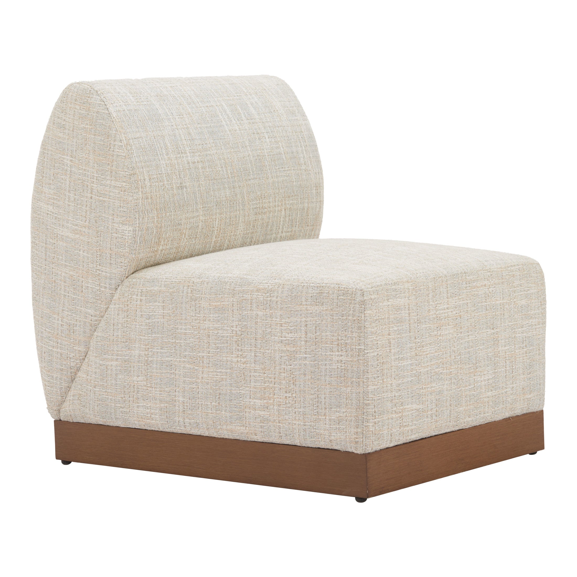 Christy Armless Chair Beige