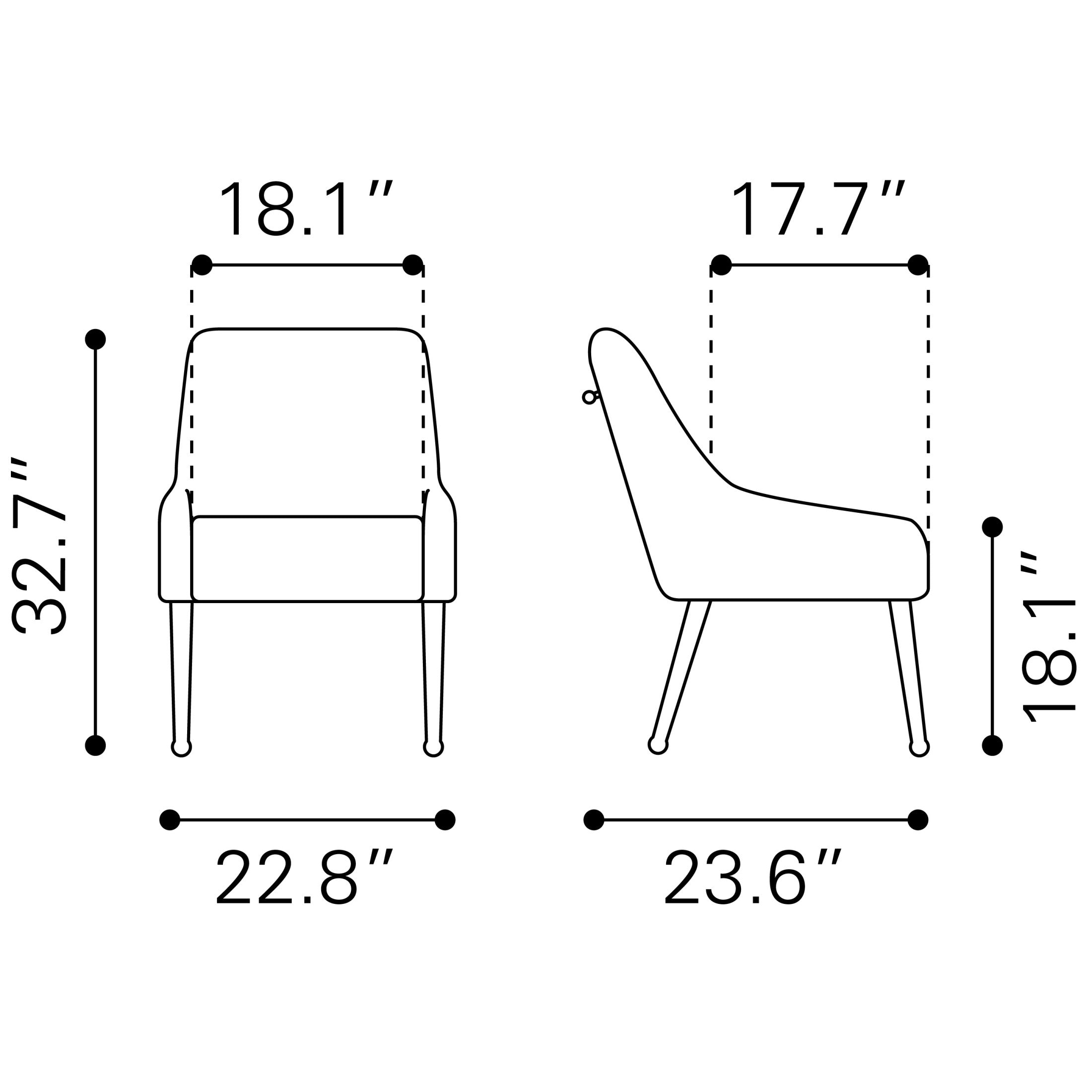 Maxine Dining Chair Navy Blue & Gold
