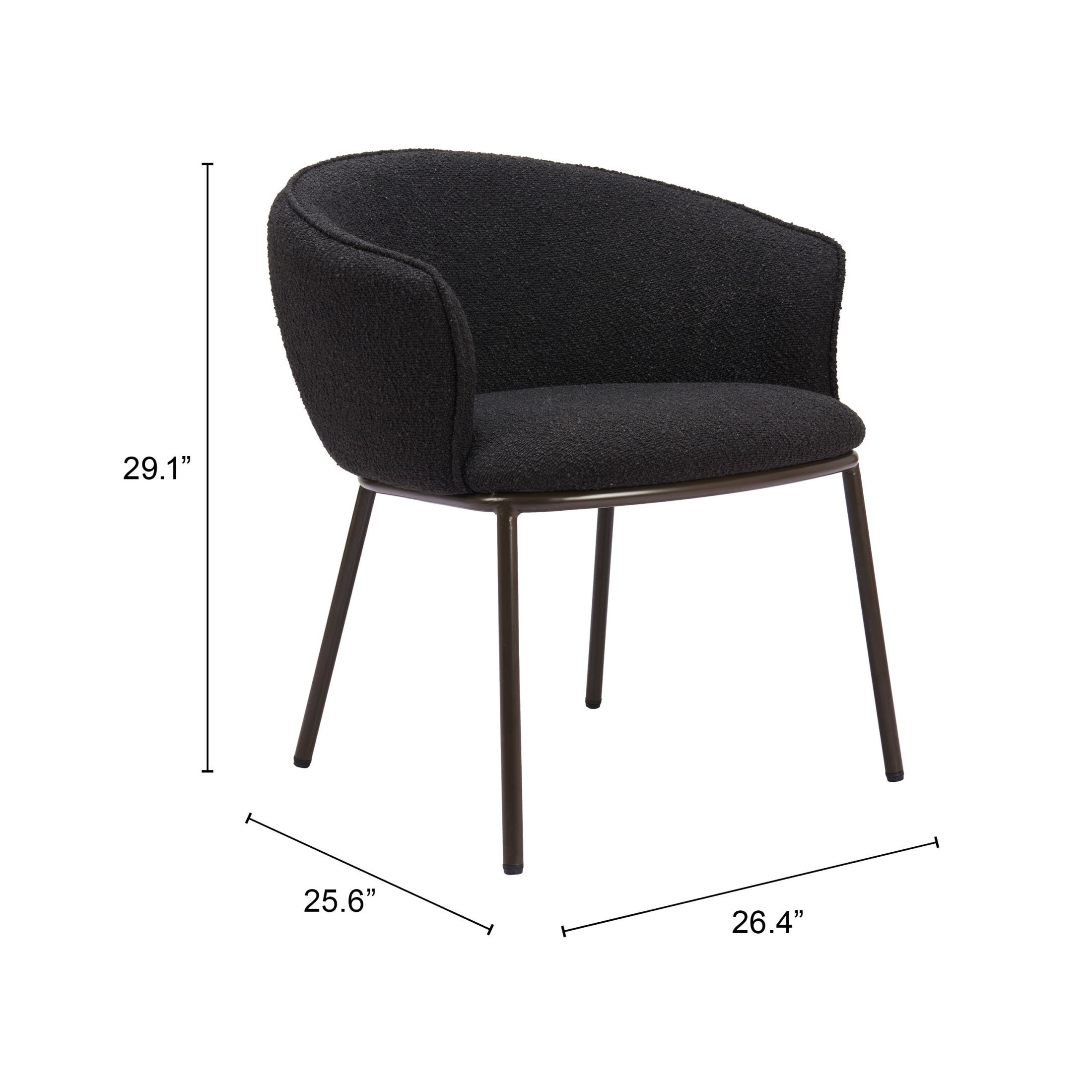 Essen Dining Chair Black & Bronze