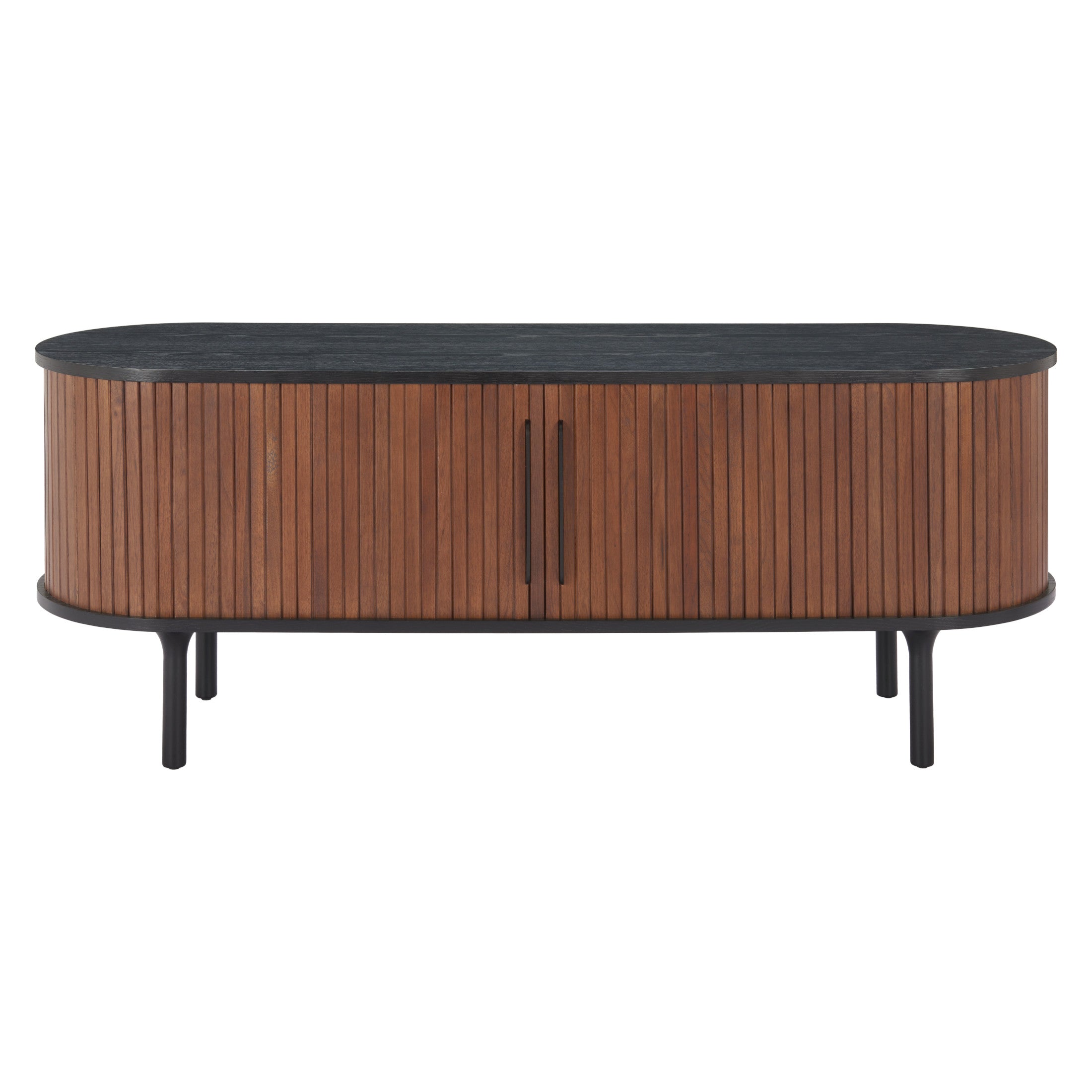 Koriana Entertainment Stand Black & Walnut