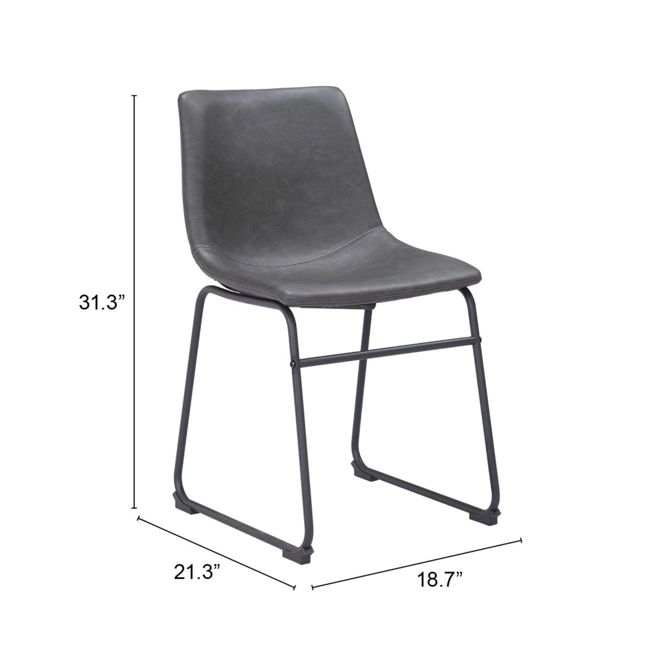 Smart Dining Chair (Set of 2) Charcoal