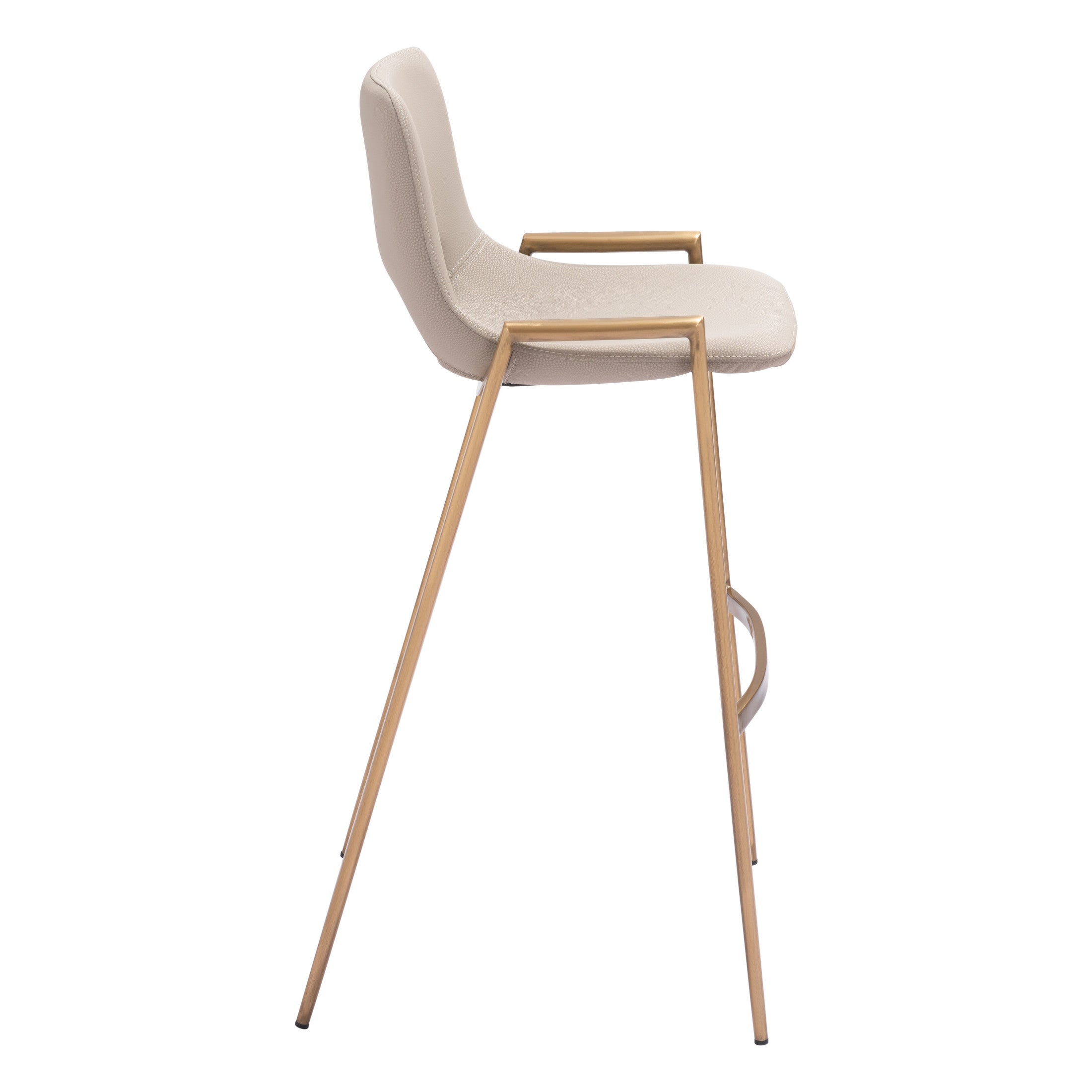 Desi Barstool (Set of 2) Beige & Gold