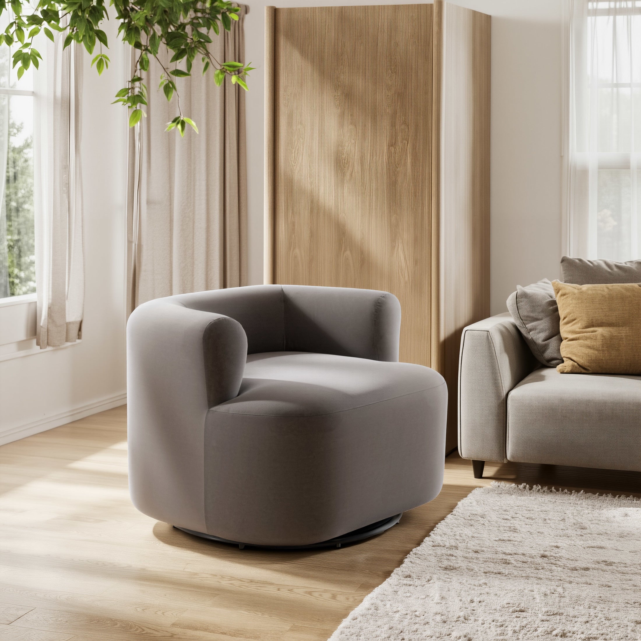 Mugav Swivel Chair Gray