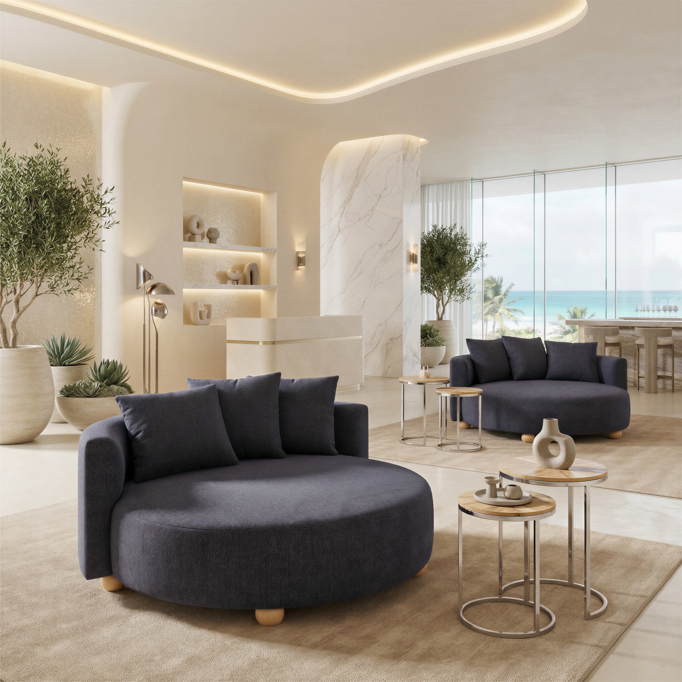 Bari Nesting Table Set (2-Piece) Natural