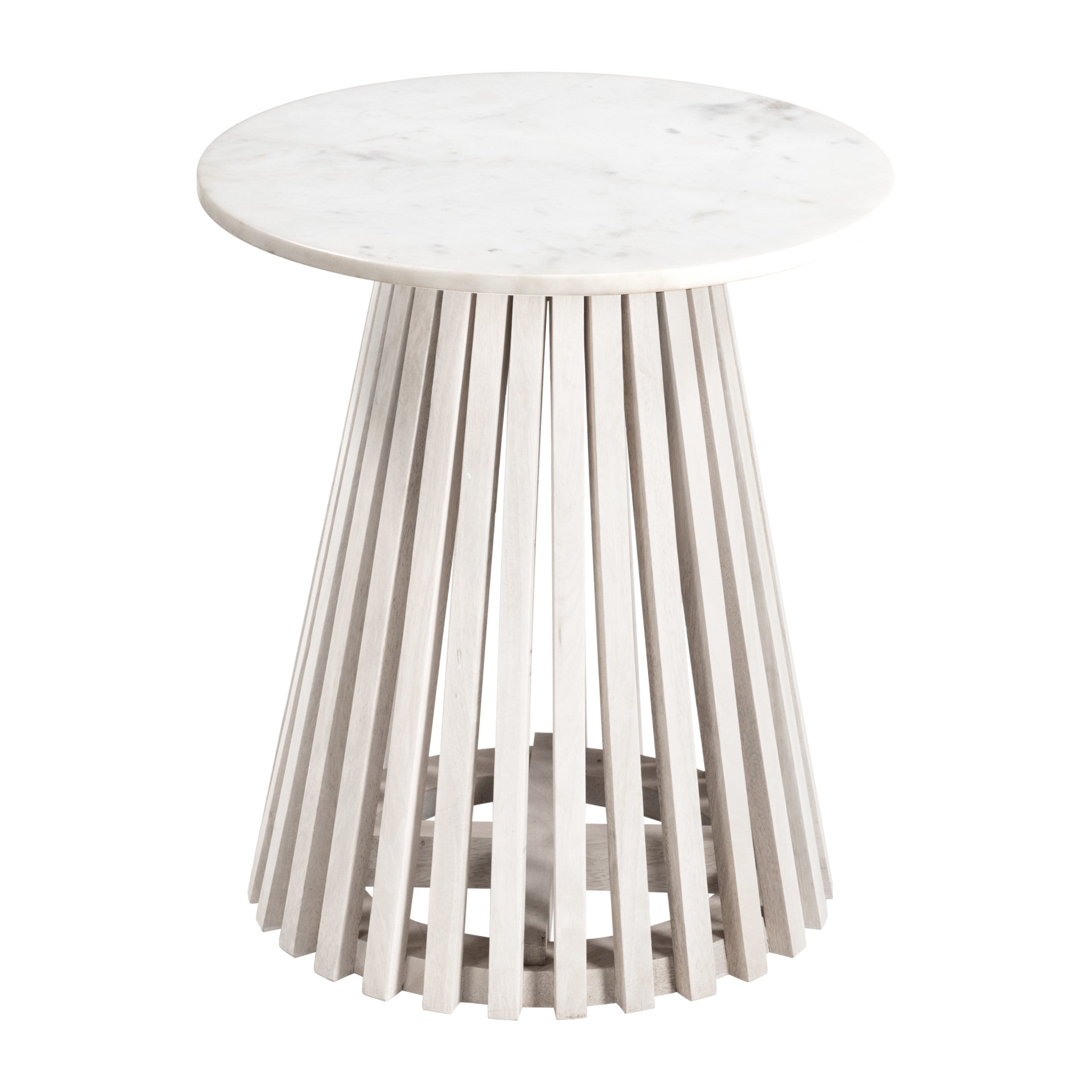 Mazara Side Table White & Whitewashed
