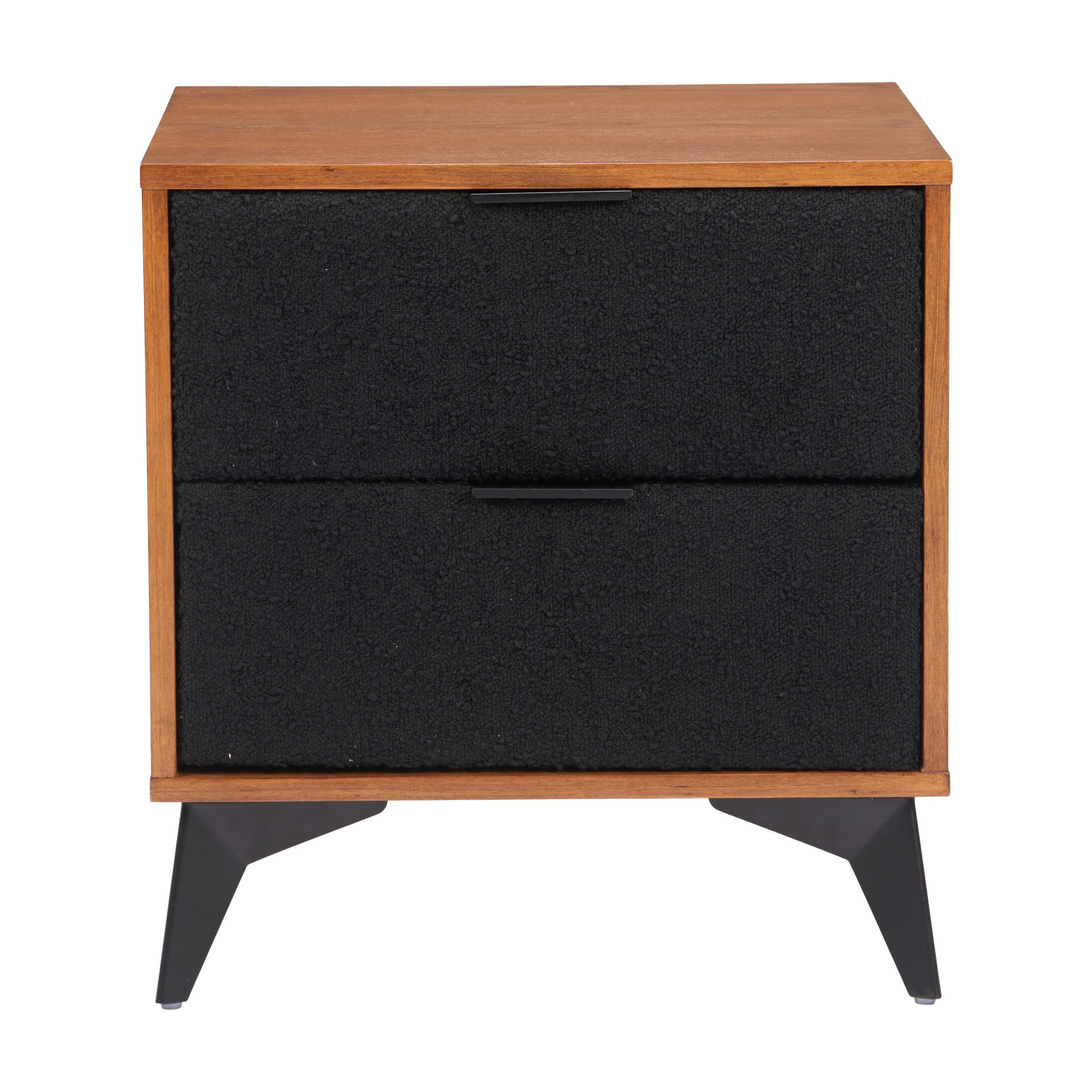 Zarif Nightstand Black & Walnut