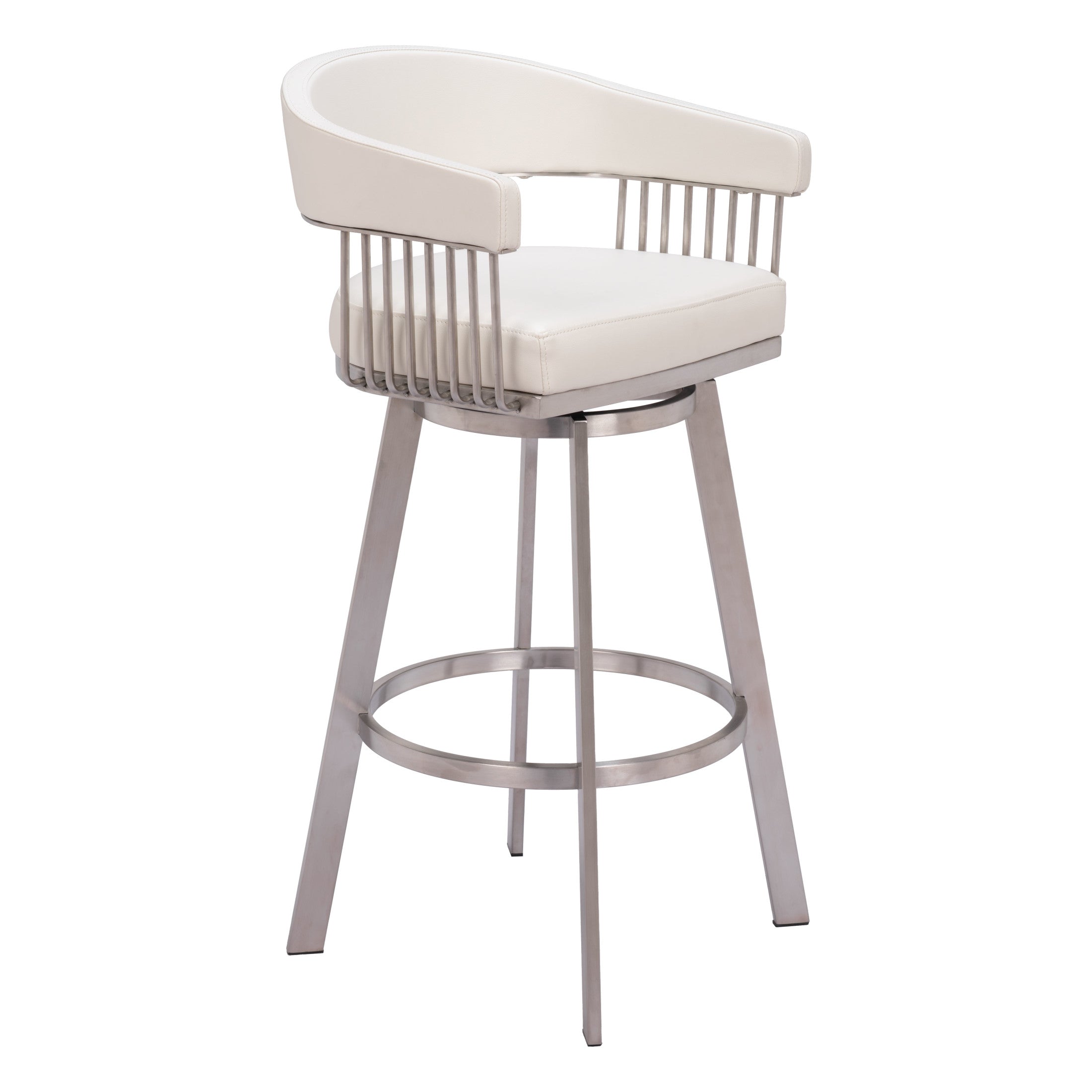 Bantry Swivel Barstool White