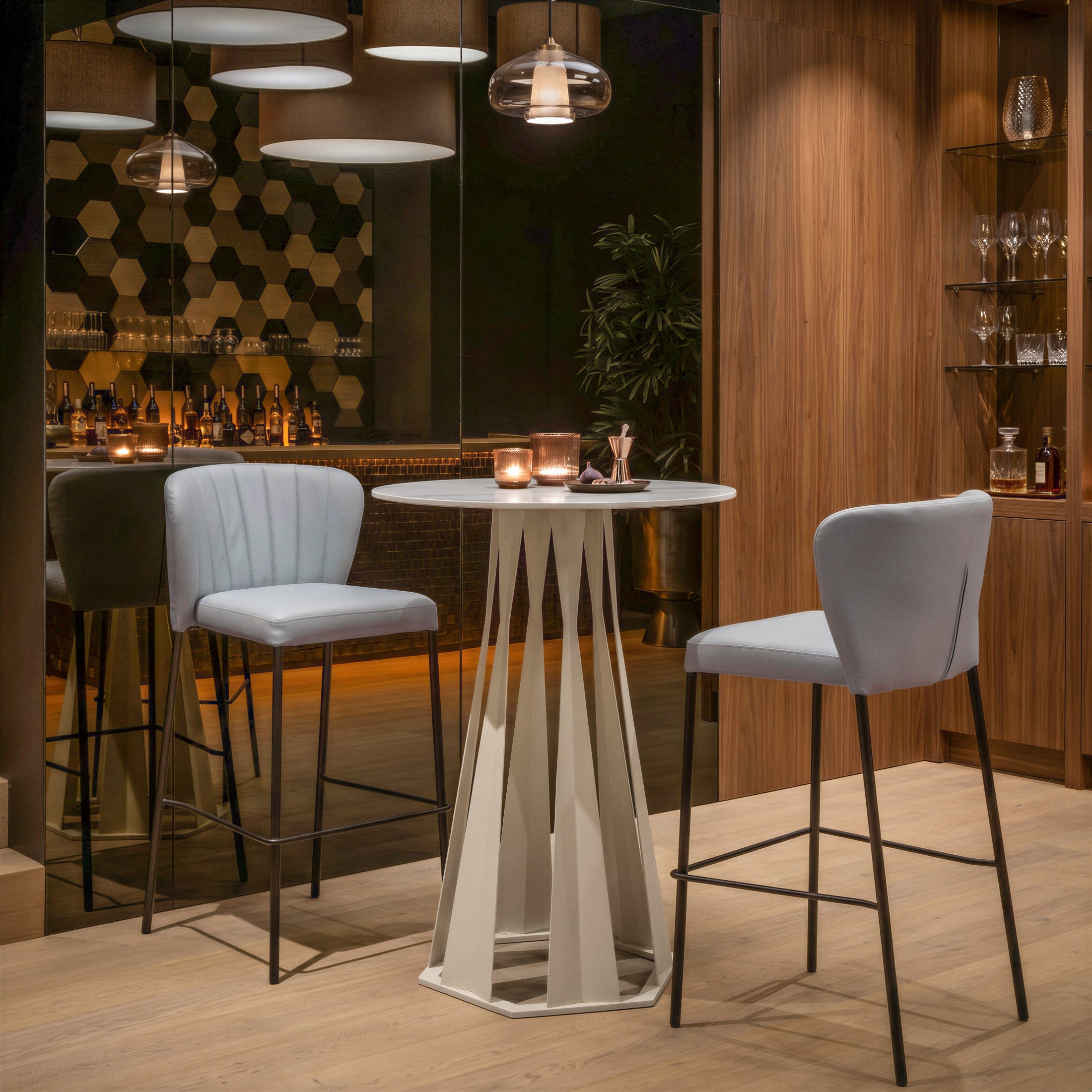 Linz Barstool (Set of 2) Gray