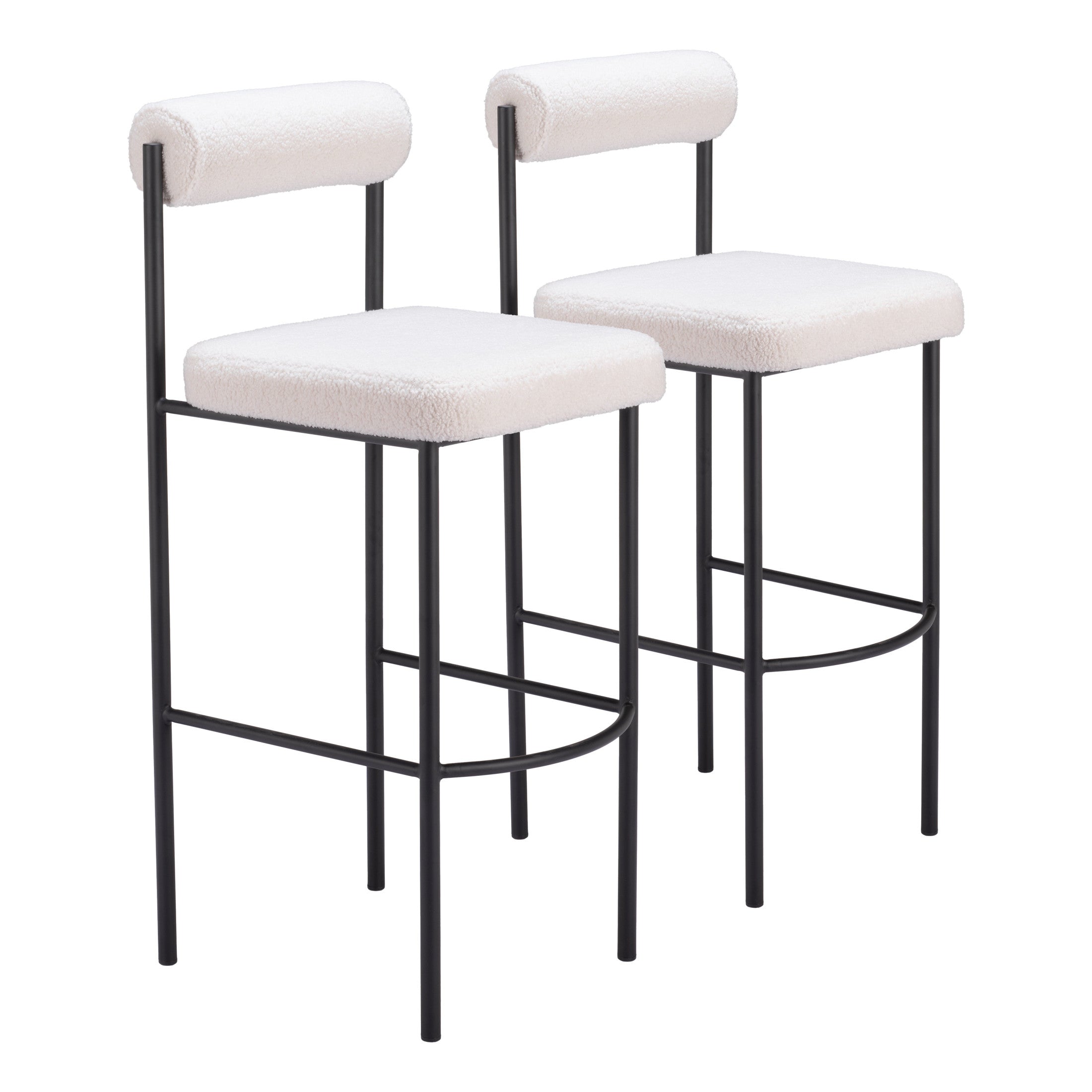 Livorno Barstool (Set of 2) Ivory