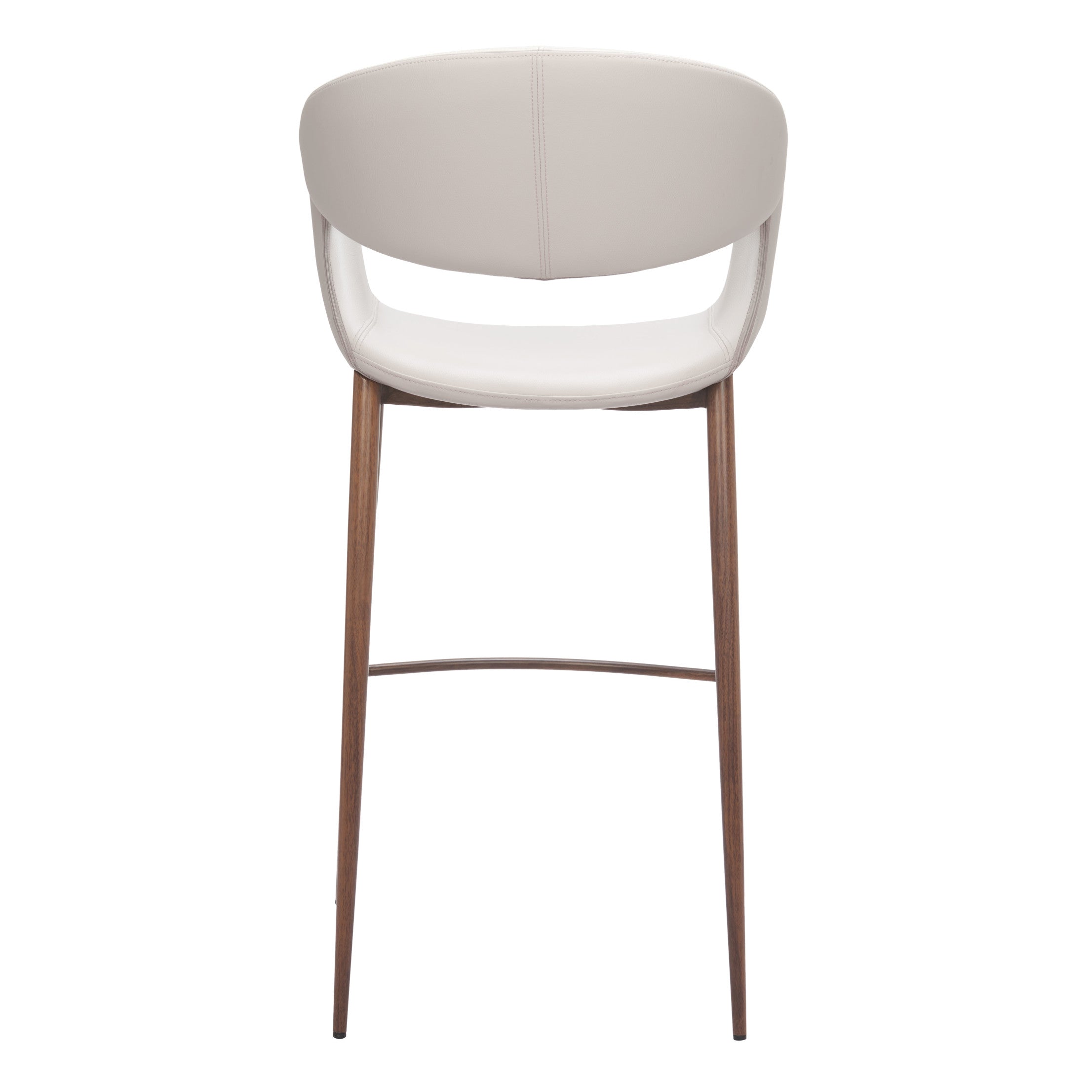 Limay Barstool Beige & Walnut