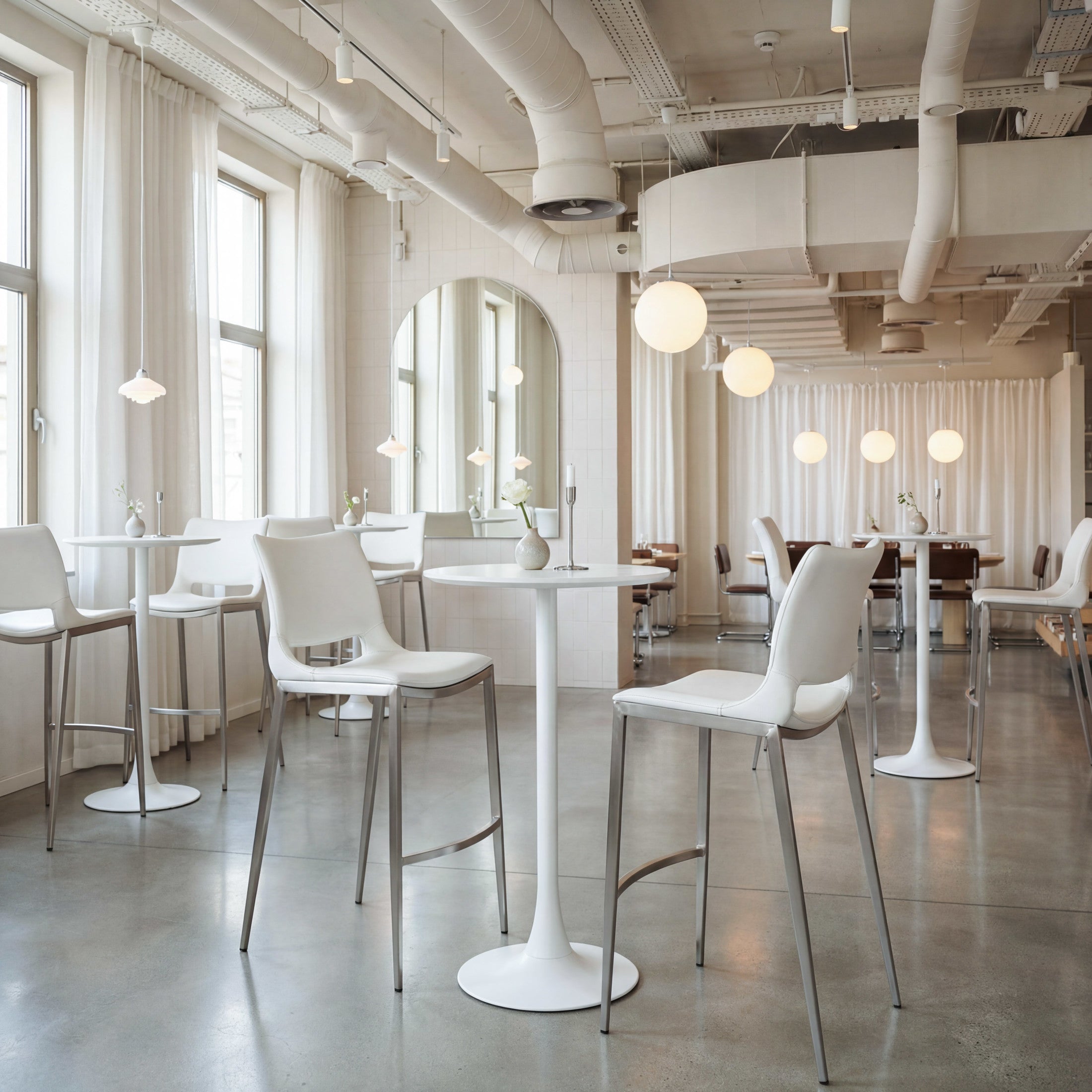 Auray Bar Table White
