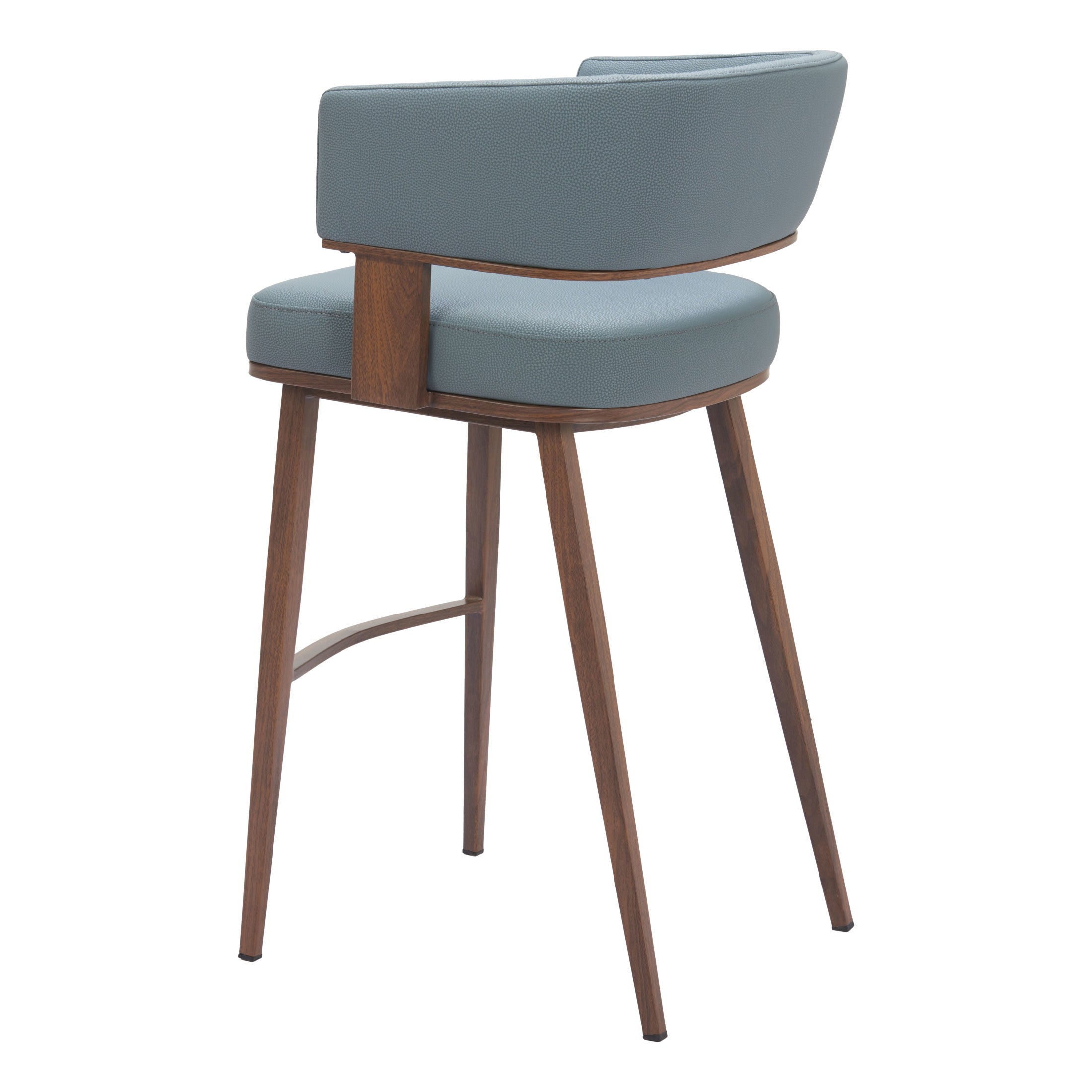 Poise Barstool Azure Gray & Walnut